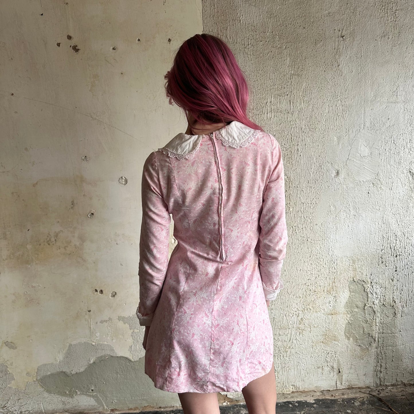 VTG Handmade Pink Dress XXS