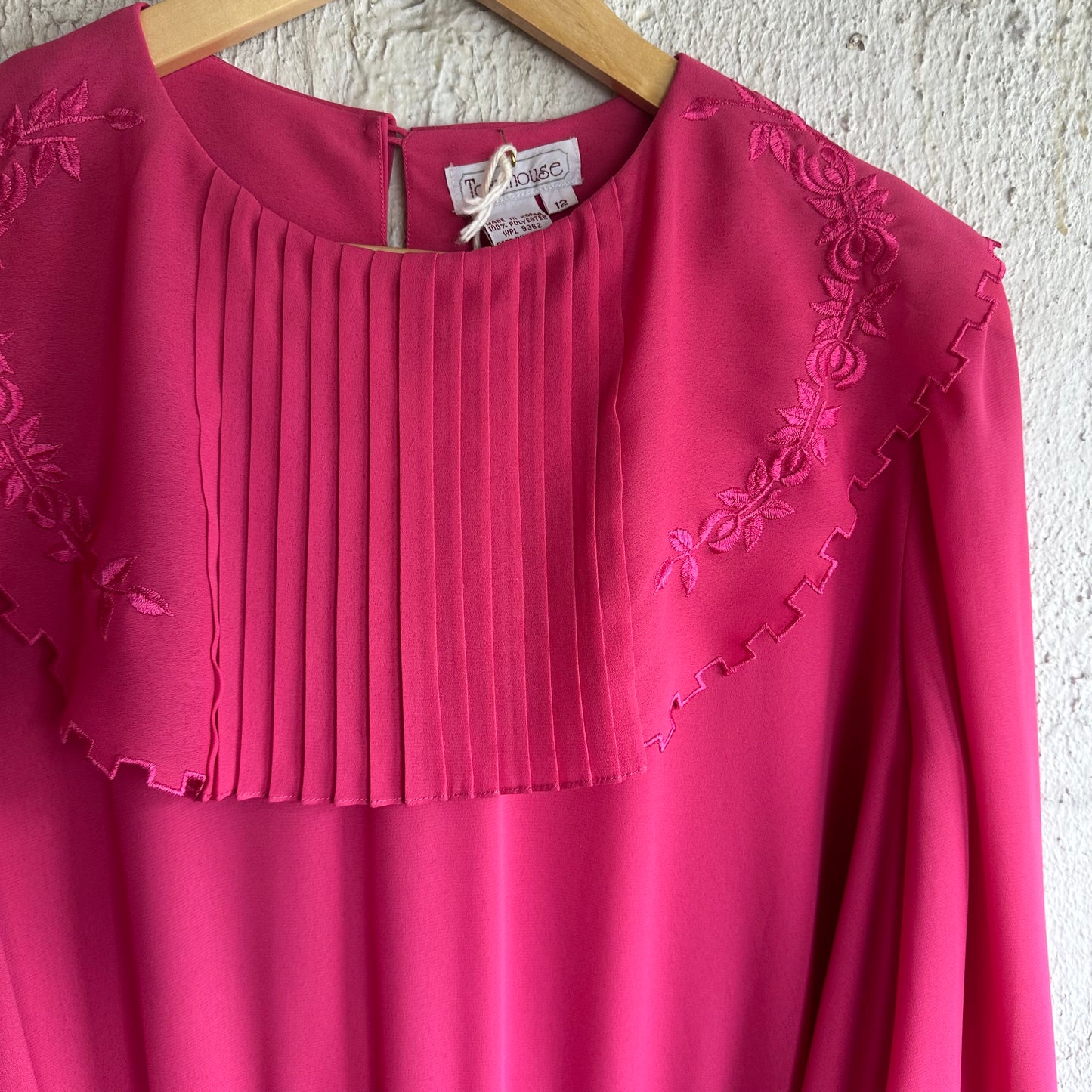 80s Town House Pink Dress w/ Collar
