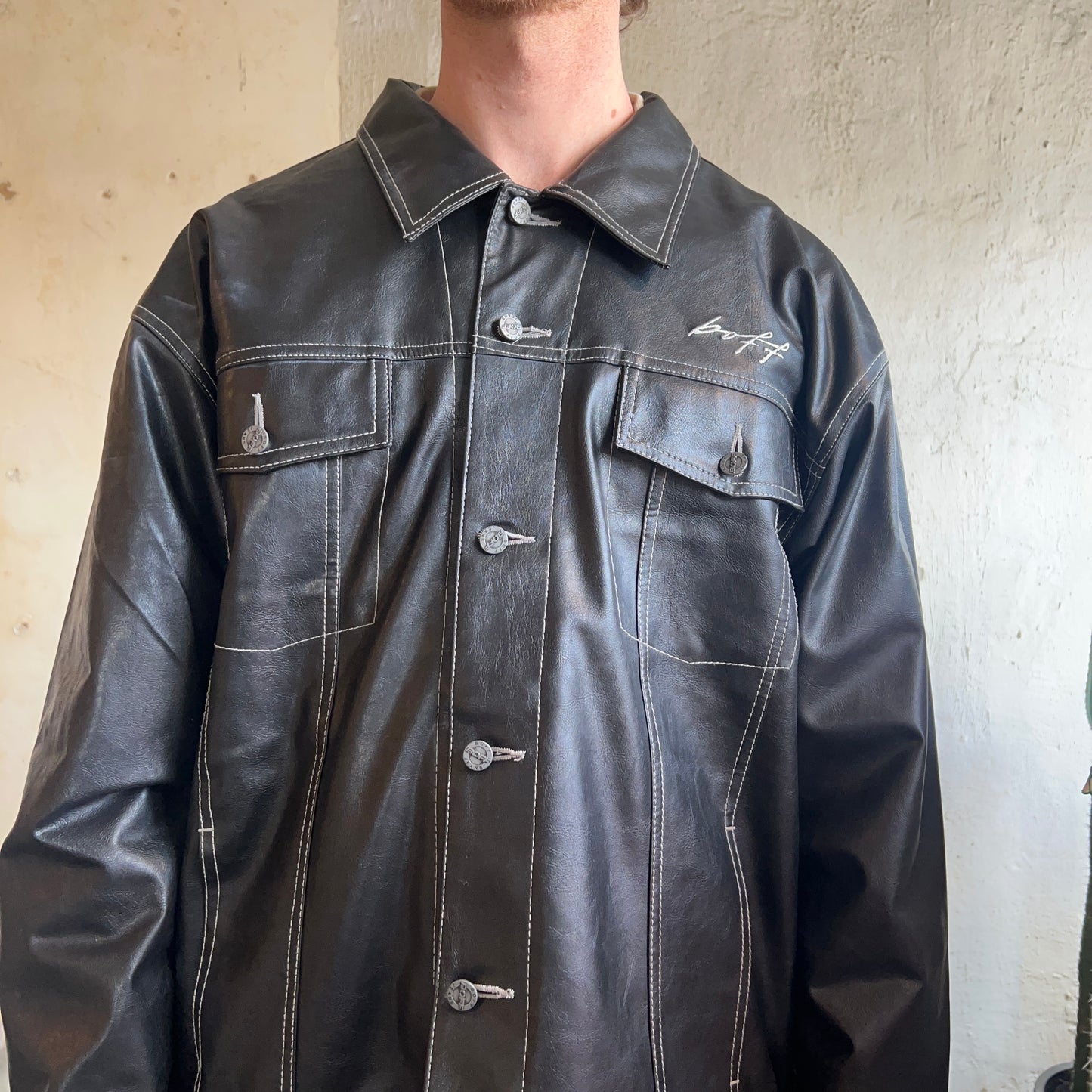 Goff Black Leather Jacket