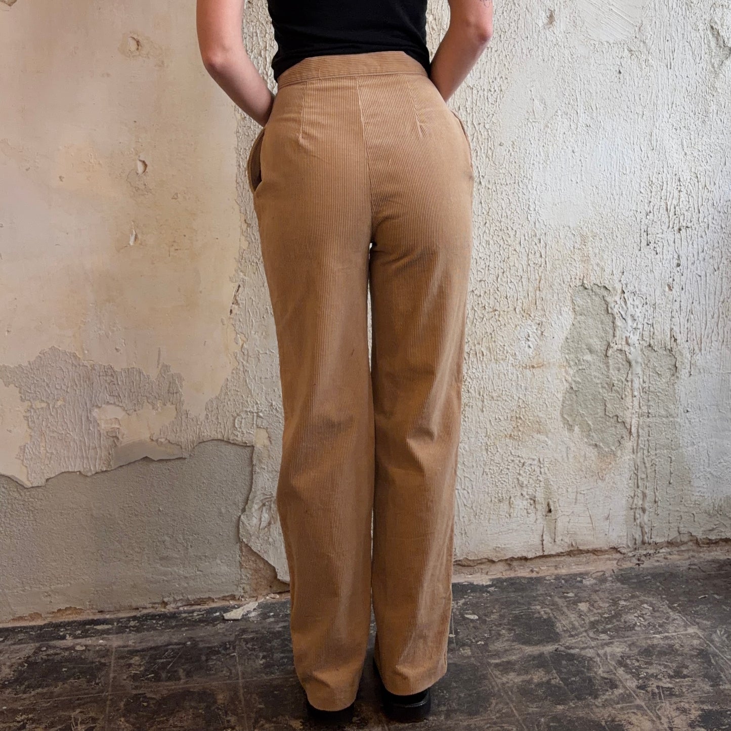 High Waisted Brown Cords 2