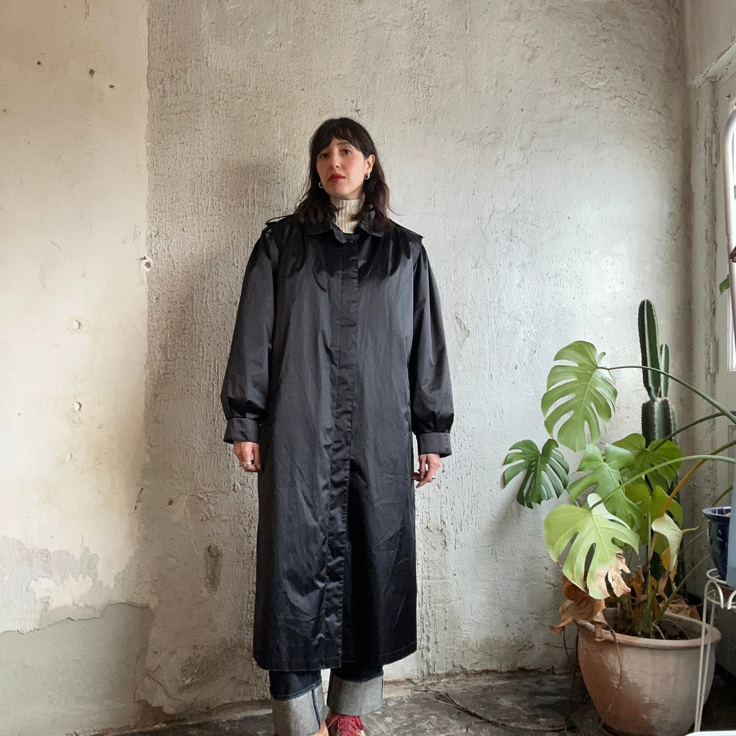 VTG Black Rain Coat