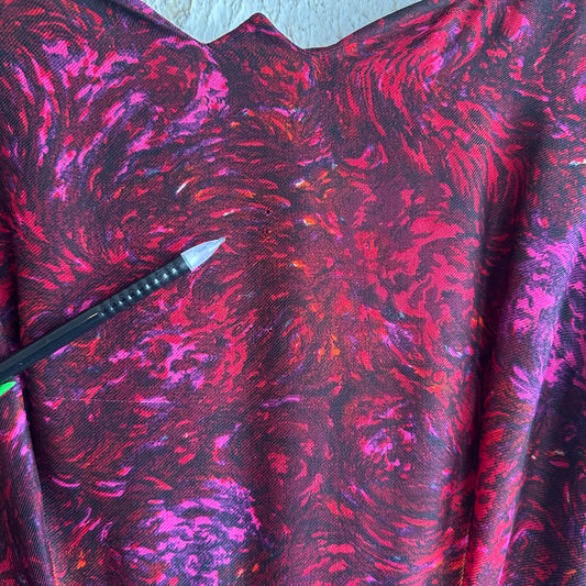 1950s Red Pattern Dress