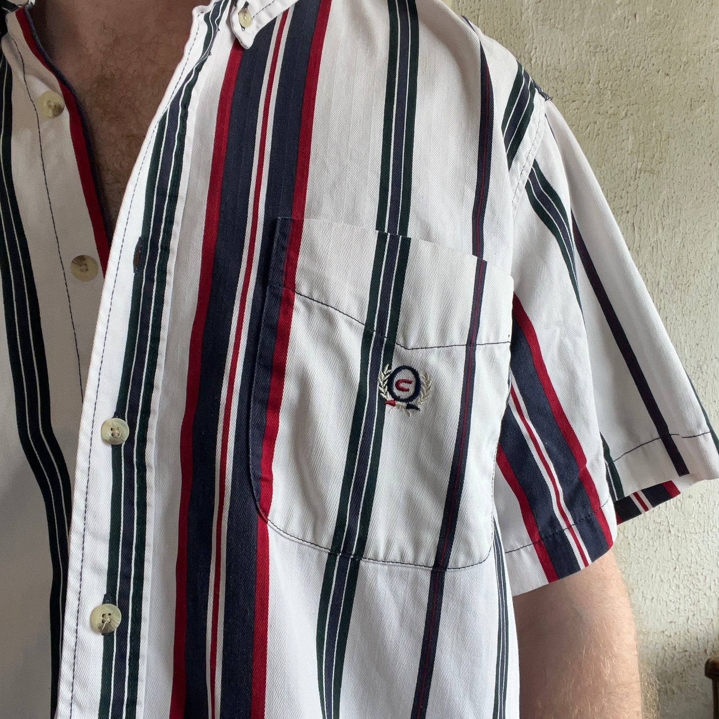 Navy & Red Stripe Shirt