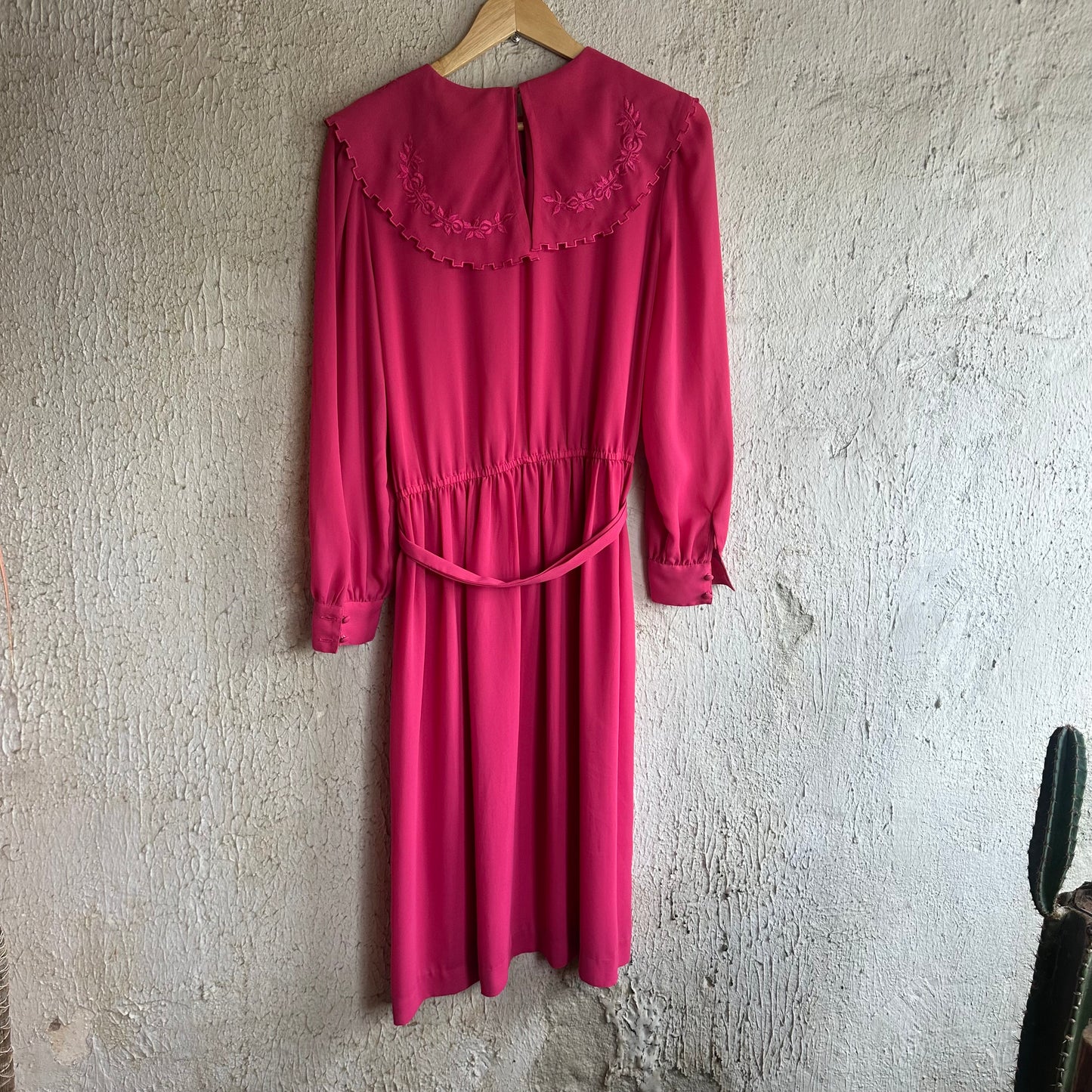 80s Town House Pink Dress w/ Collar