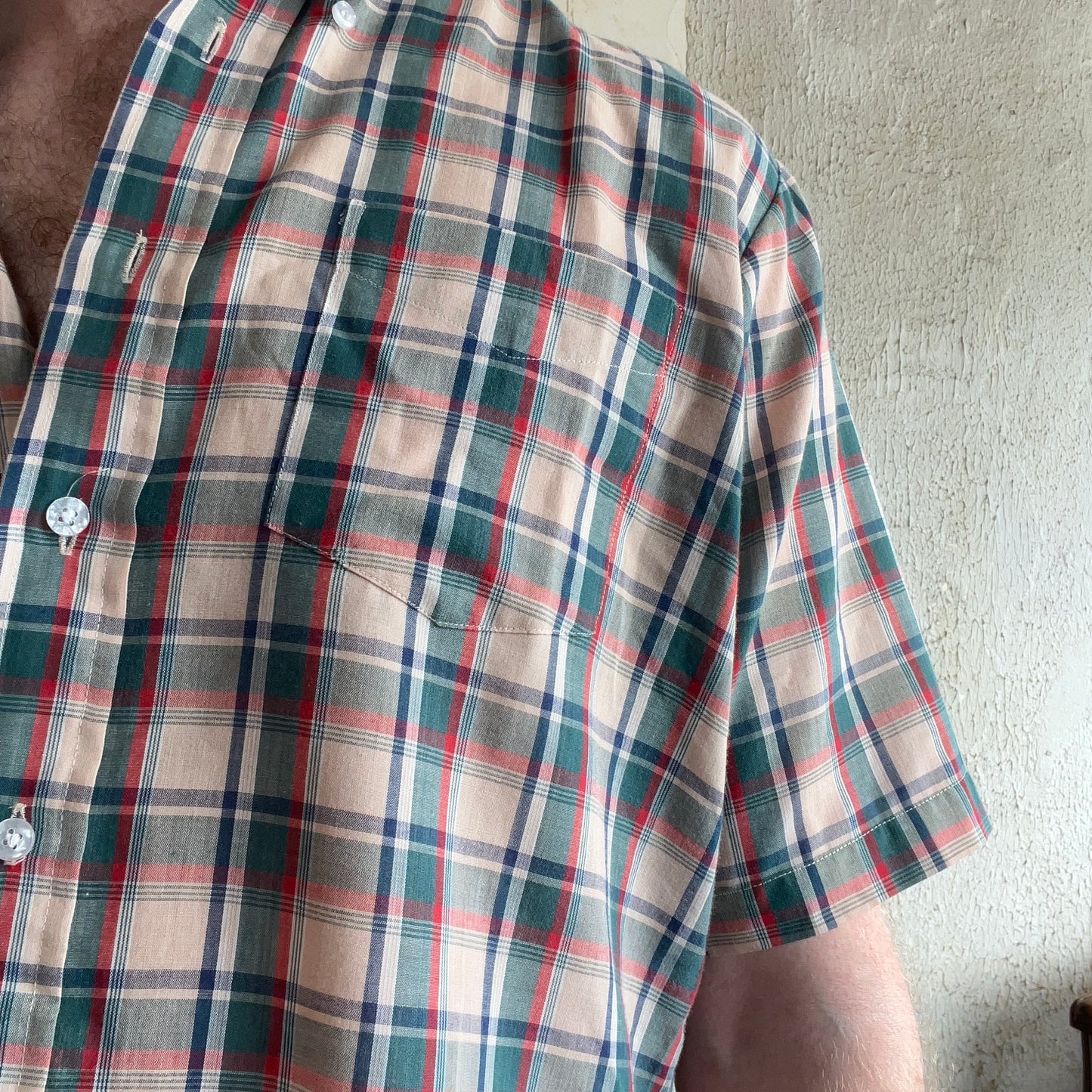 Cambridge Plaid Short Sleeve Button Down Shirt