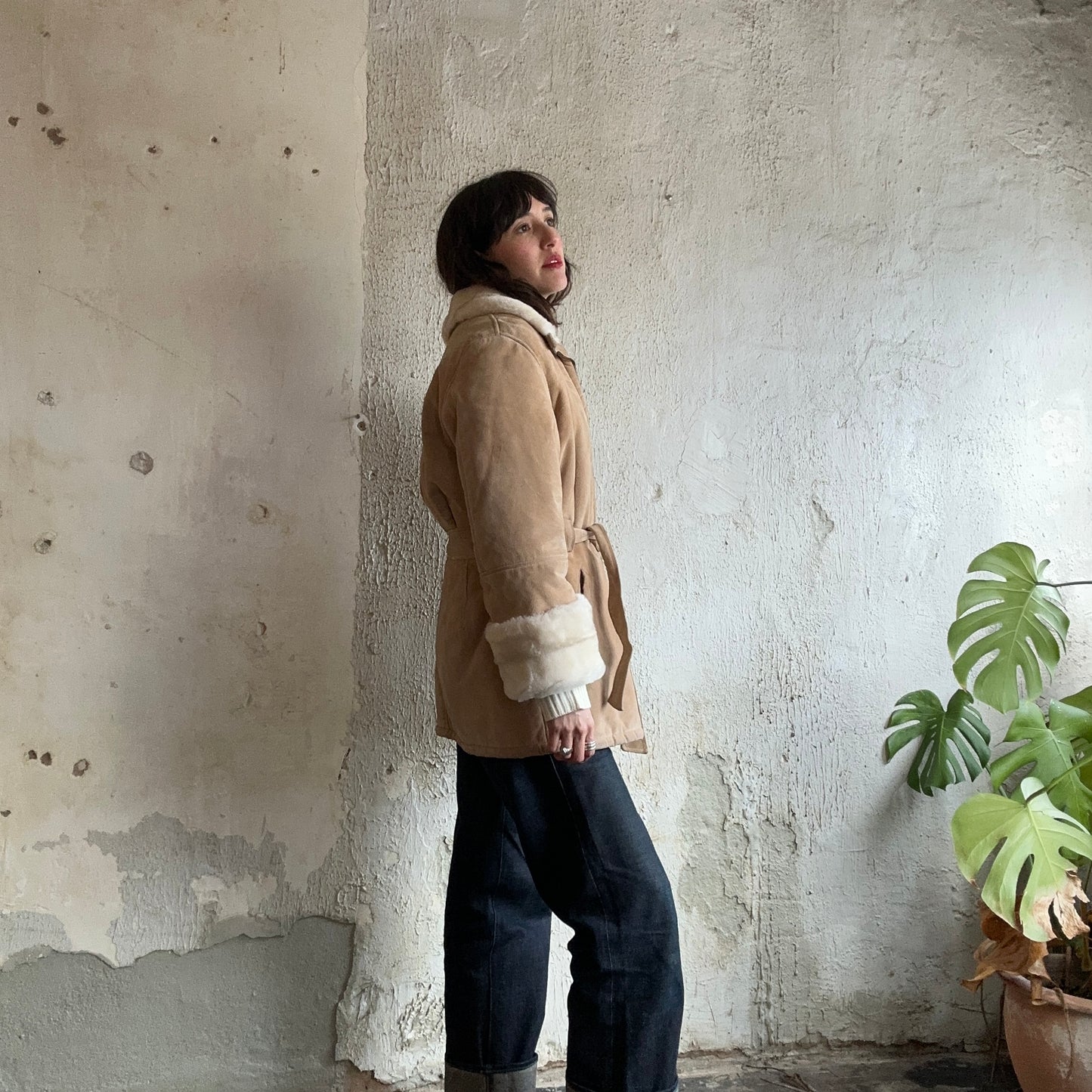 Wilson’s Suede Fir Lined Coat