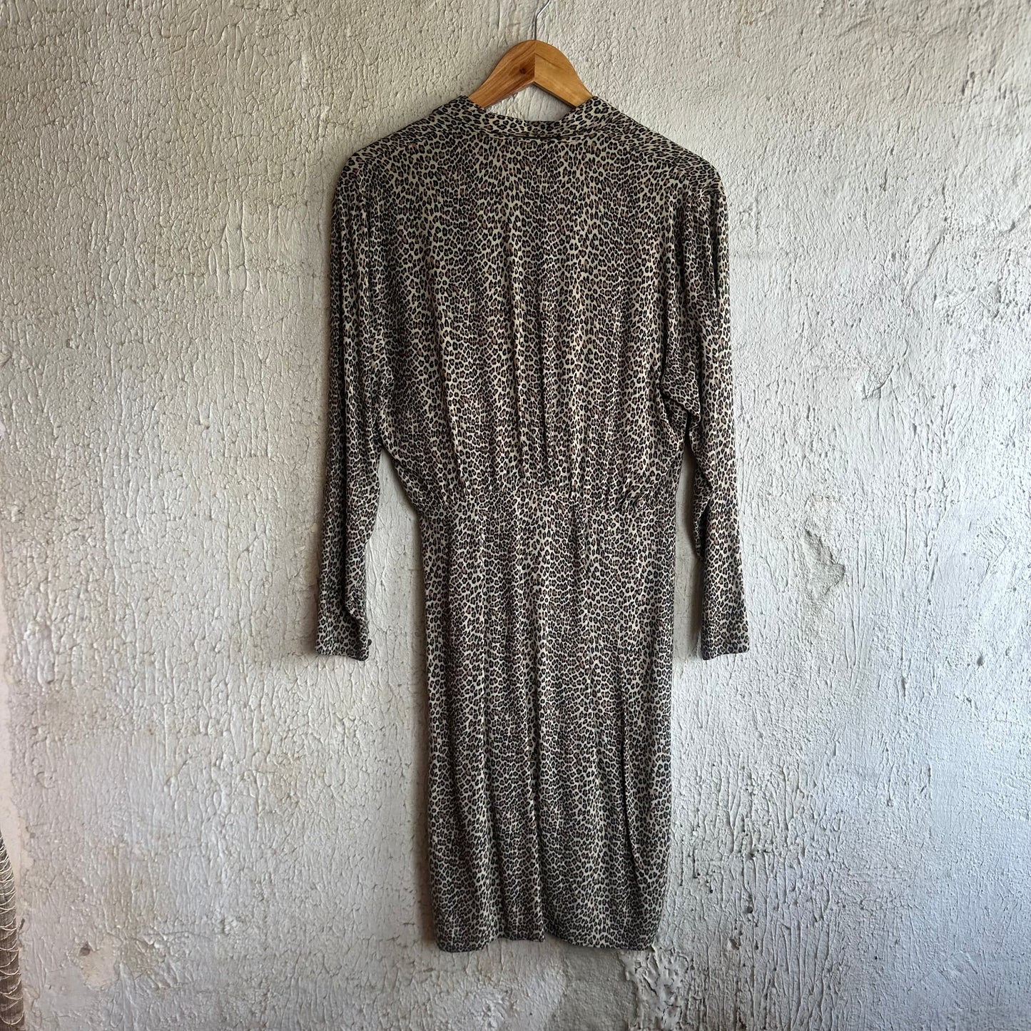 PJ Klein Leopard Print Wrap Dress M