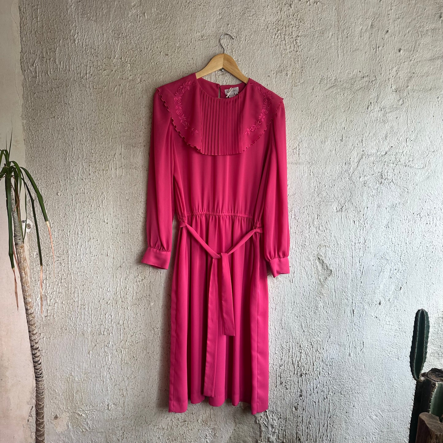 80s Town House Pink Dress w/ Collar