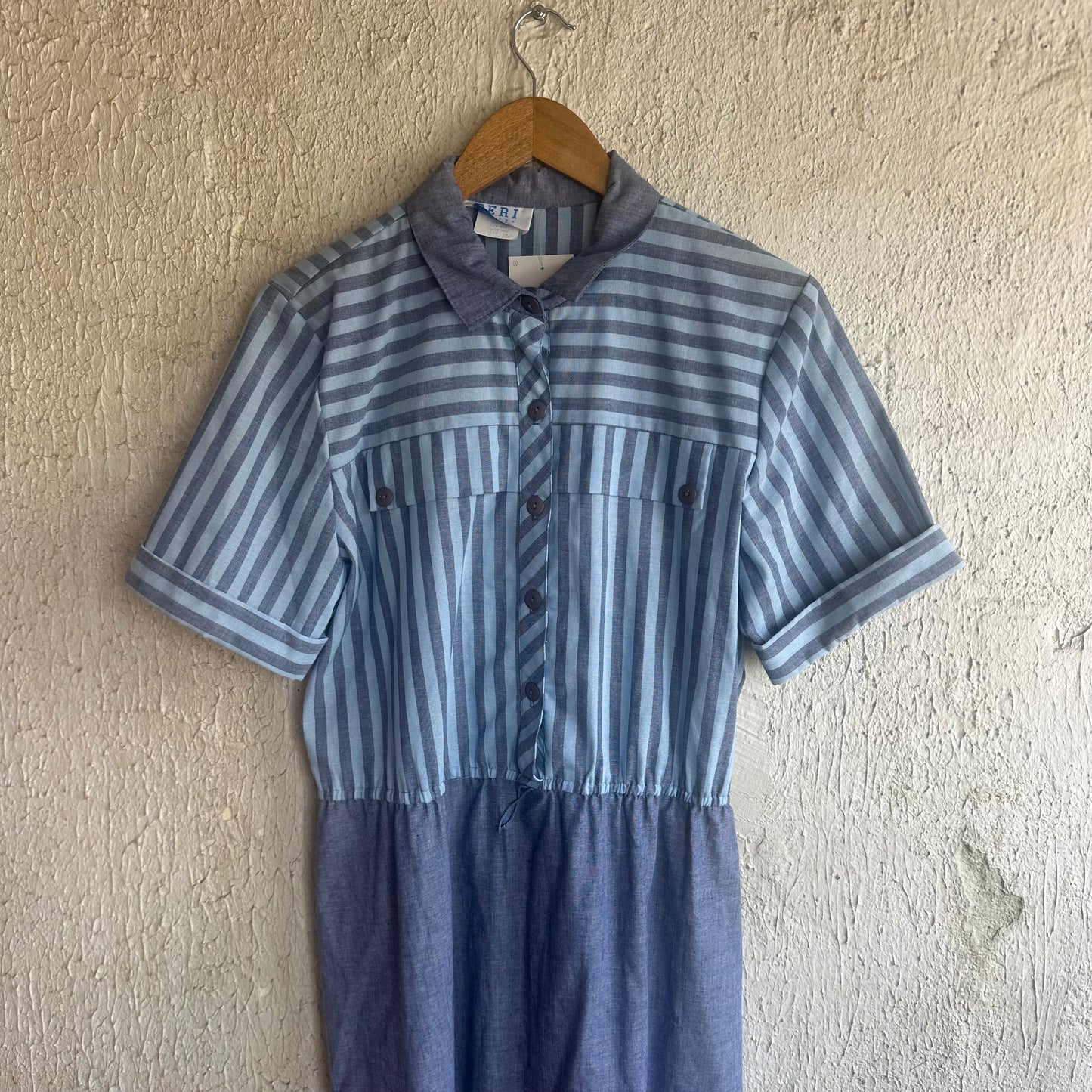 Vtg Striped Dress M