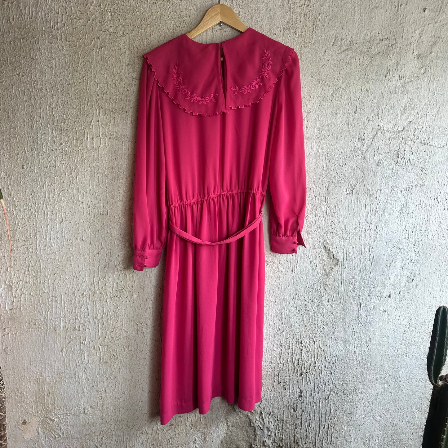 80s Town House Pink Dress w/ Collar