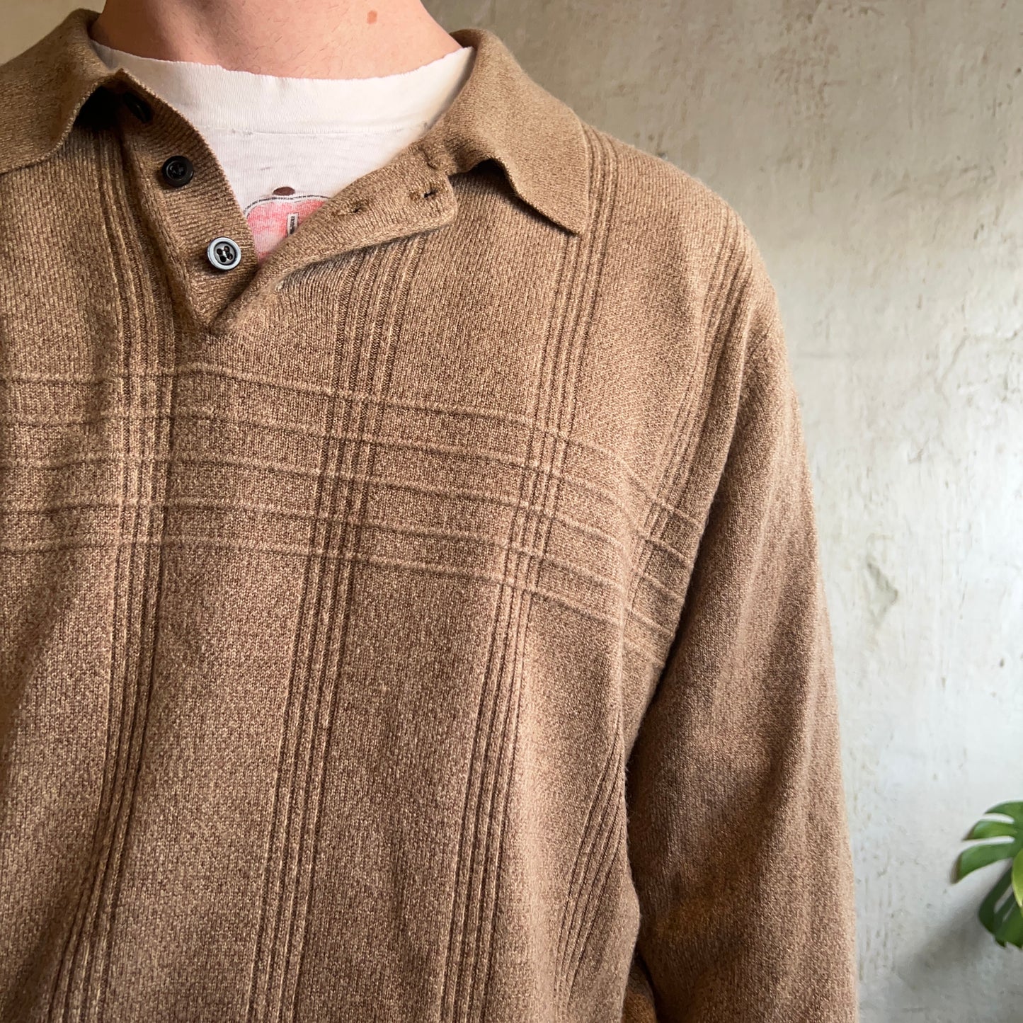 Dockers brown polo sweater