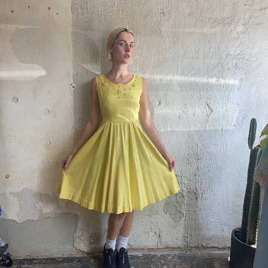 1950’s 2-Piece Yellow Dress XS/S