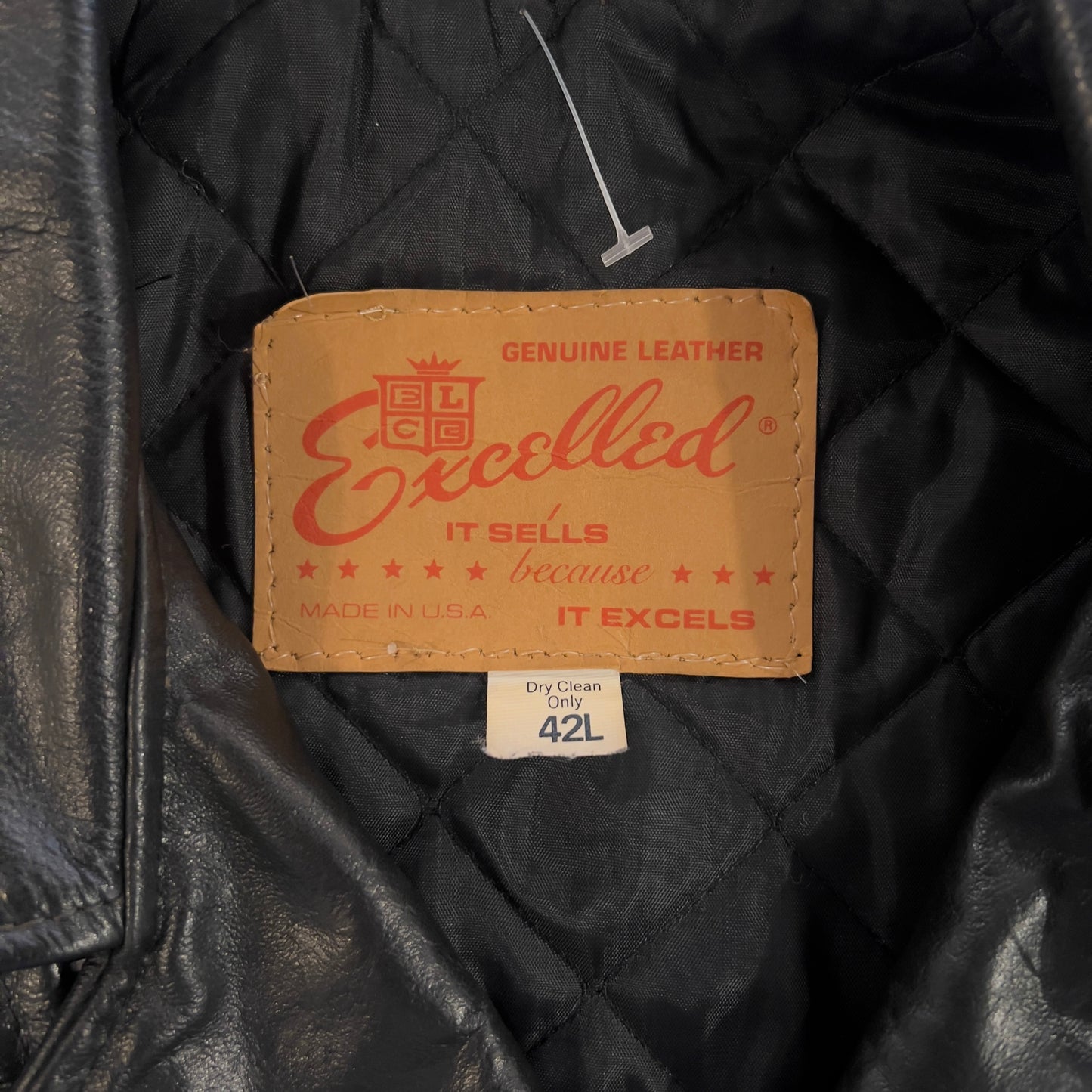 VTG EXCELLED BLACK MOTO LEATHER JACKET