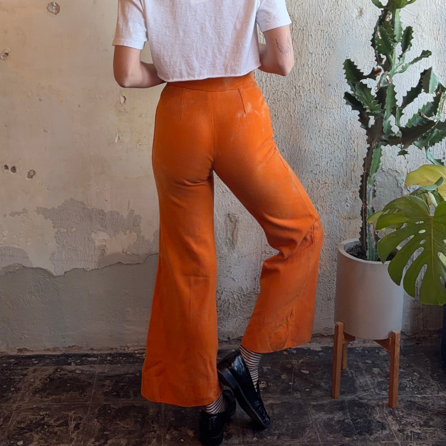 70’s Highwaist Orange Spotted Pants XS