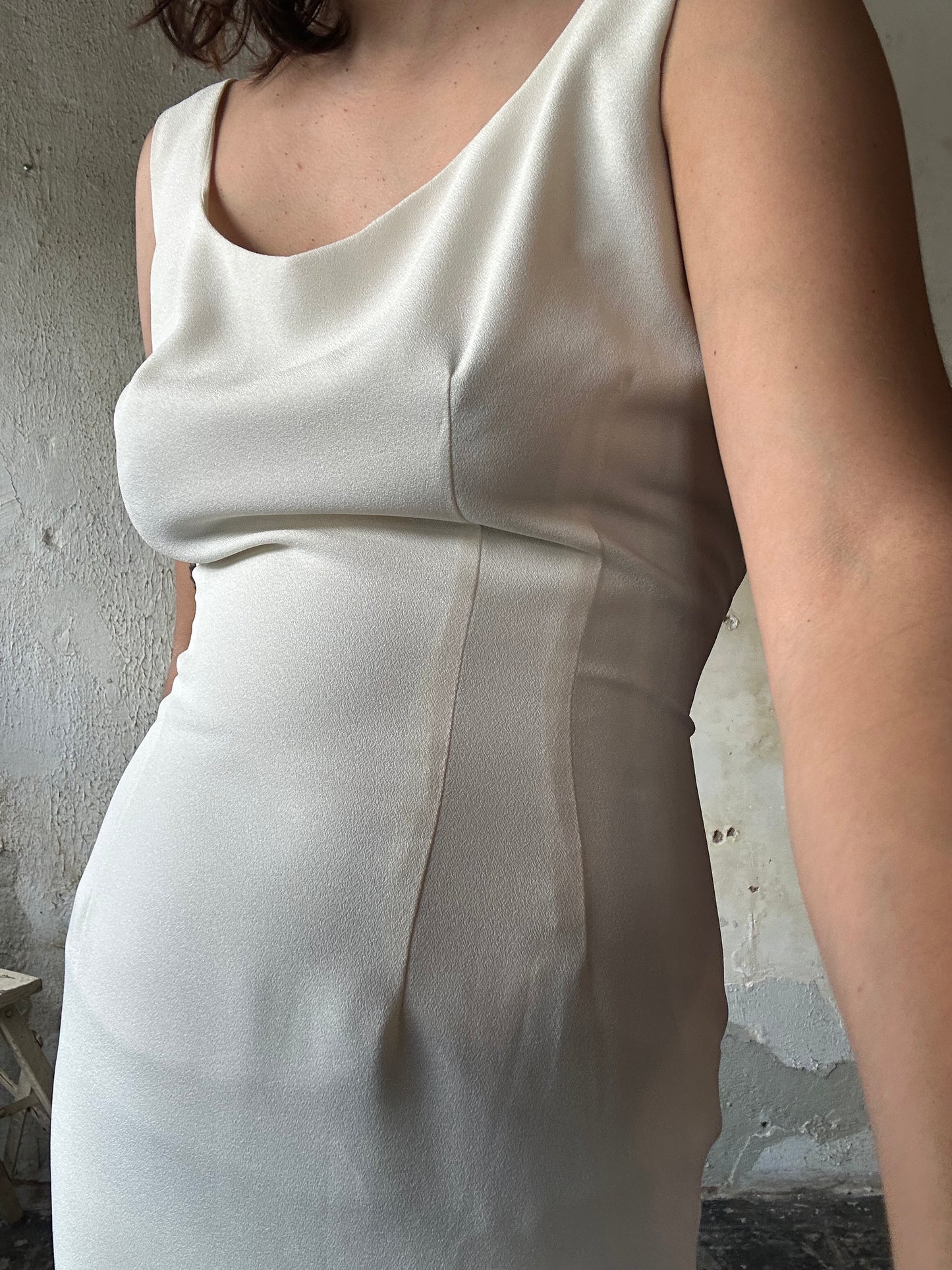 VTG Off White Tank Dress S