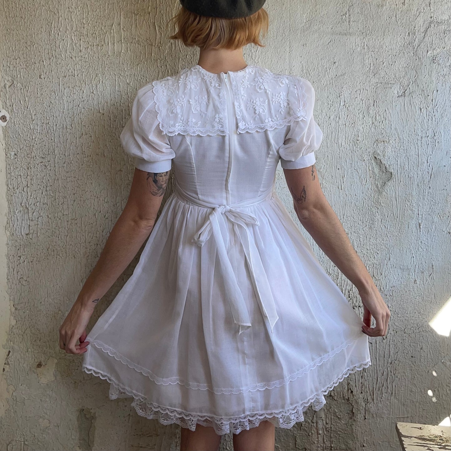 Gunnesax White Dress With Lace Details XXS