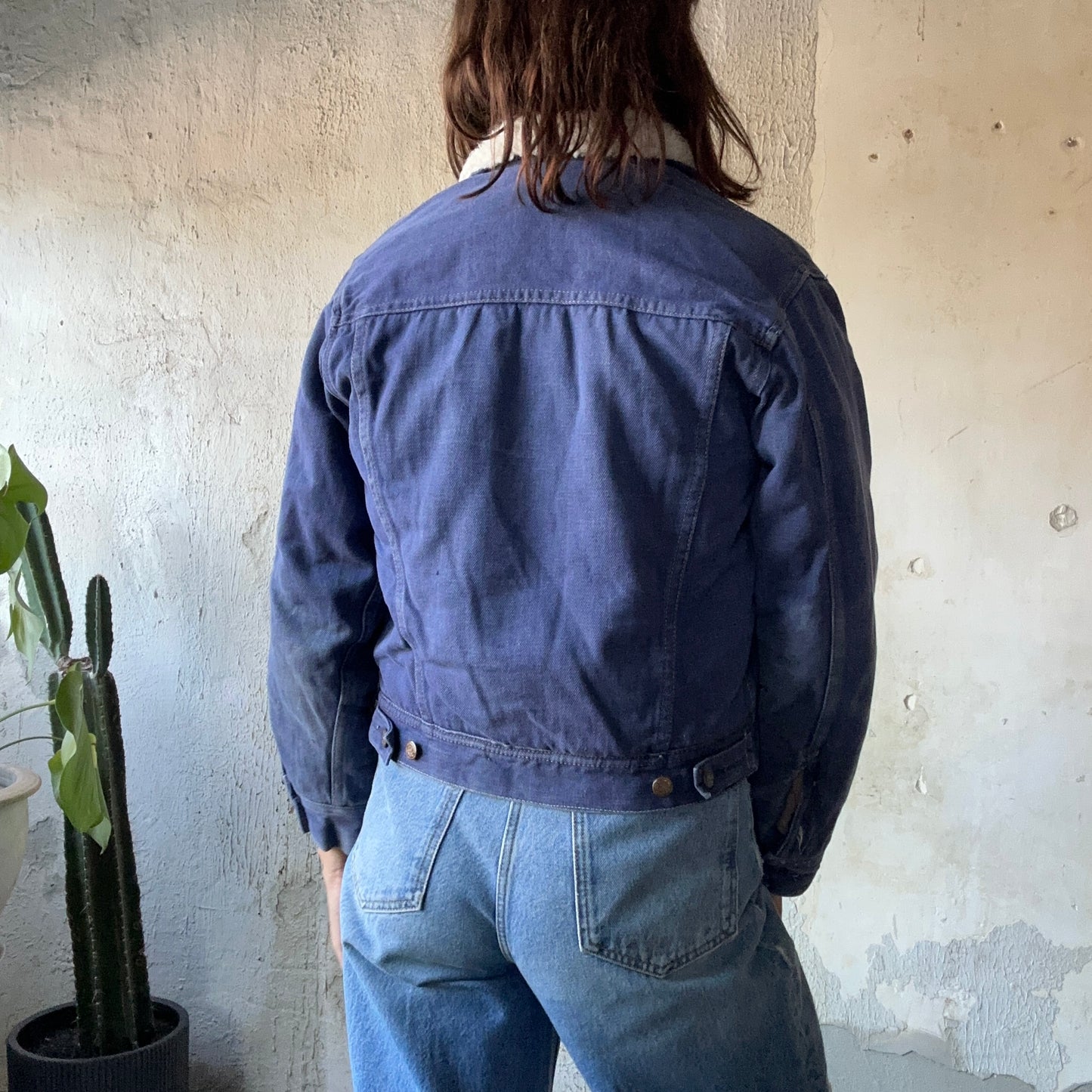 VTG Sherpa Denim Jacket XS