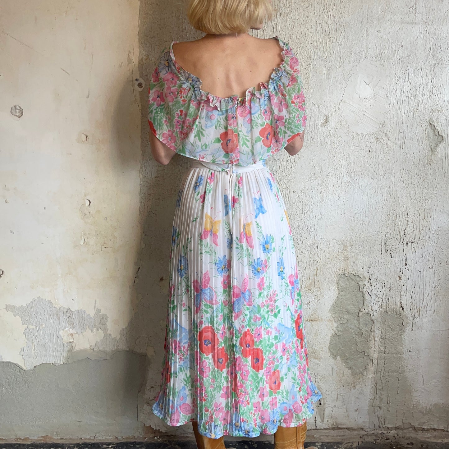 VTG Floral Layered Dress XXS