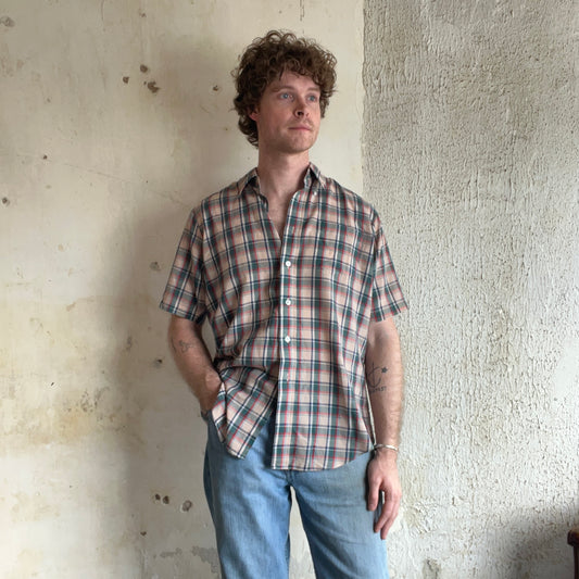 Cambridge Plaid Short Sleeve Button Down Shirt