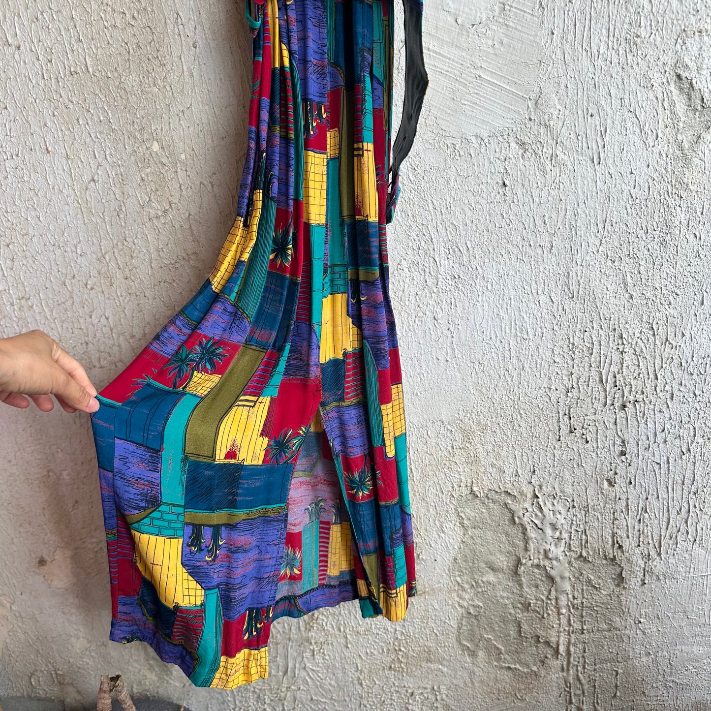 80s Phoebe Pattern Dress M