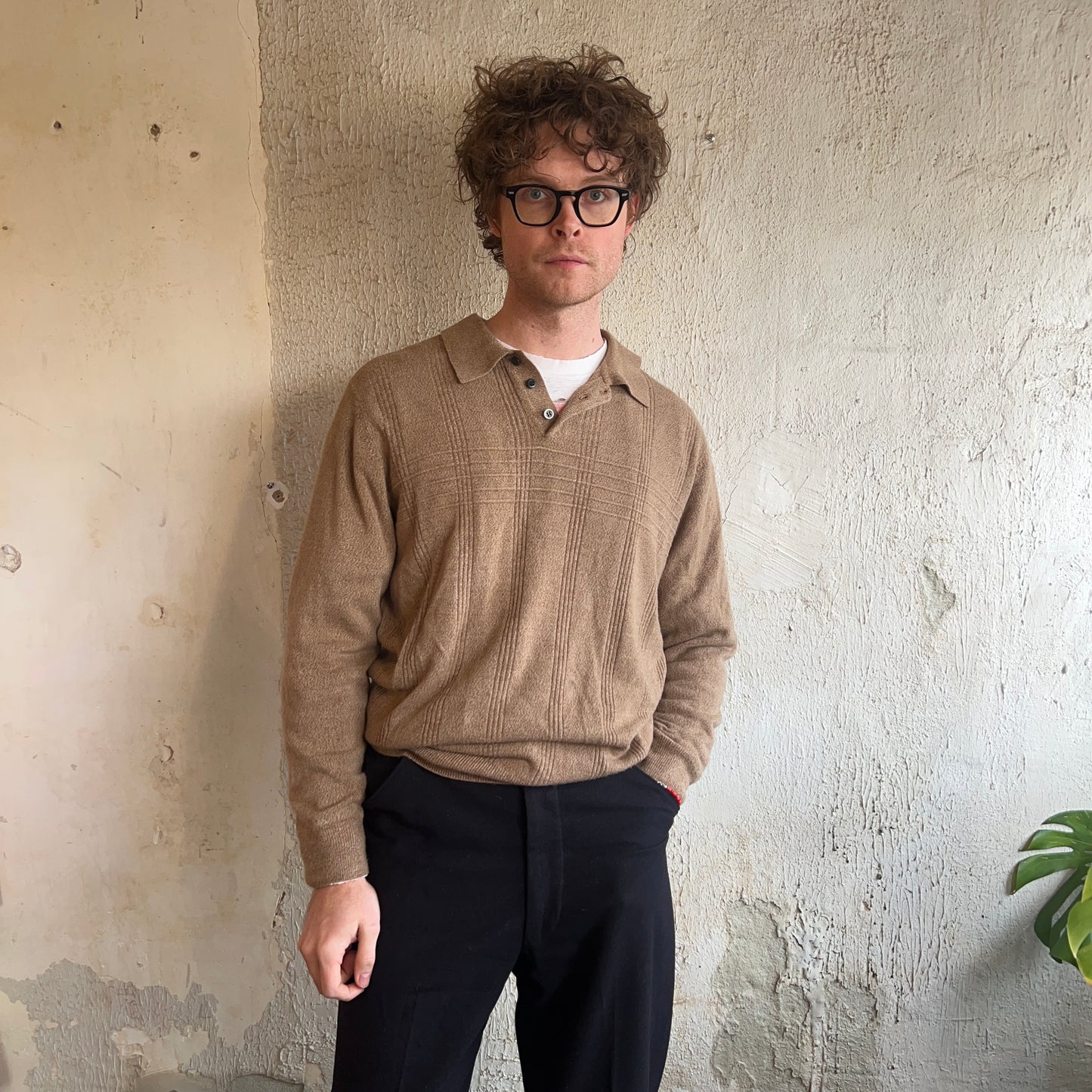 Dockers brown polo sweater