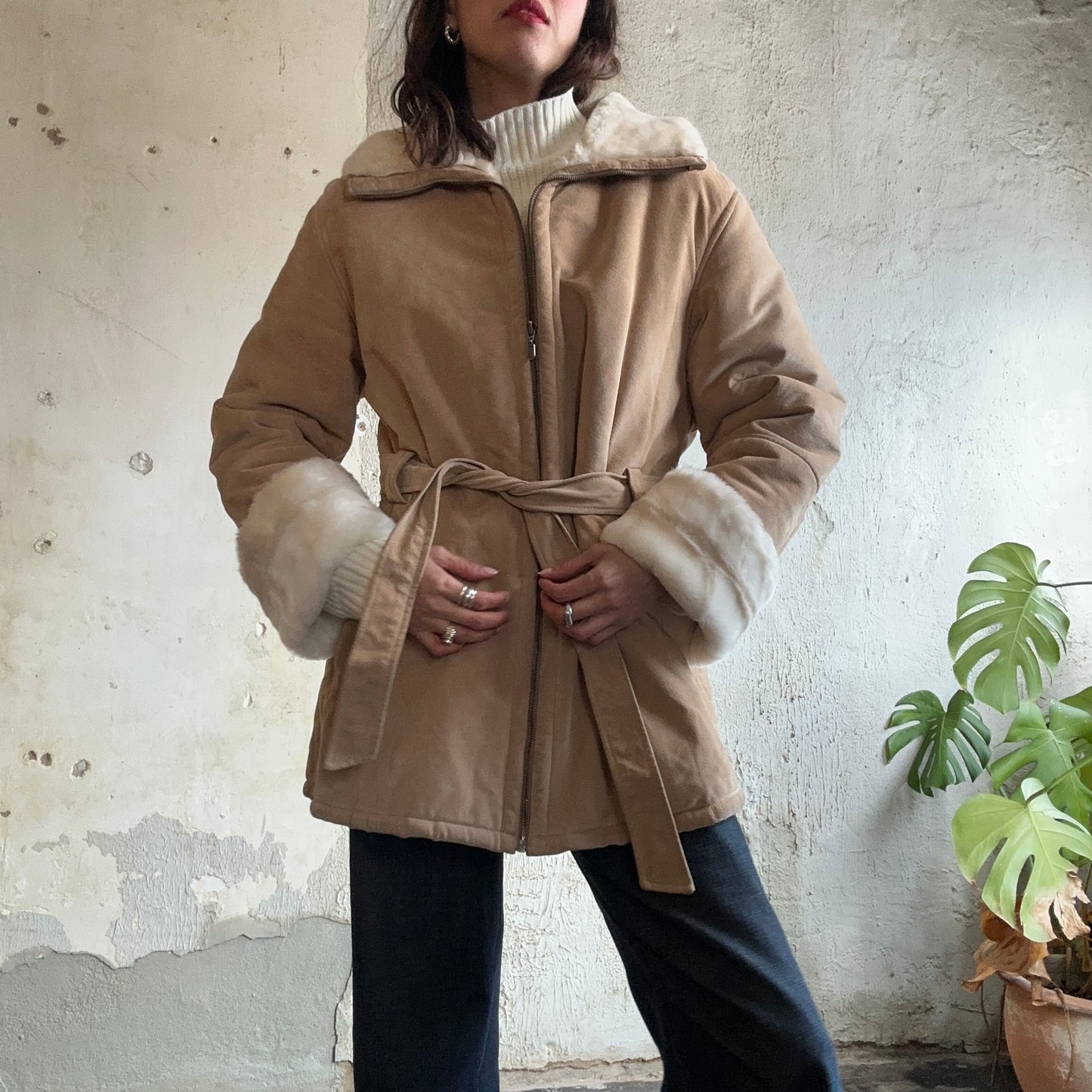 Wilson’s Suede Fir Lined Coat