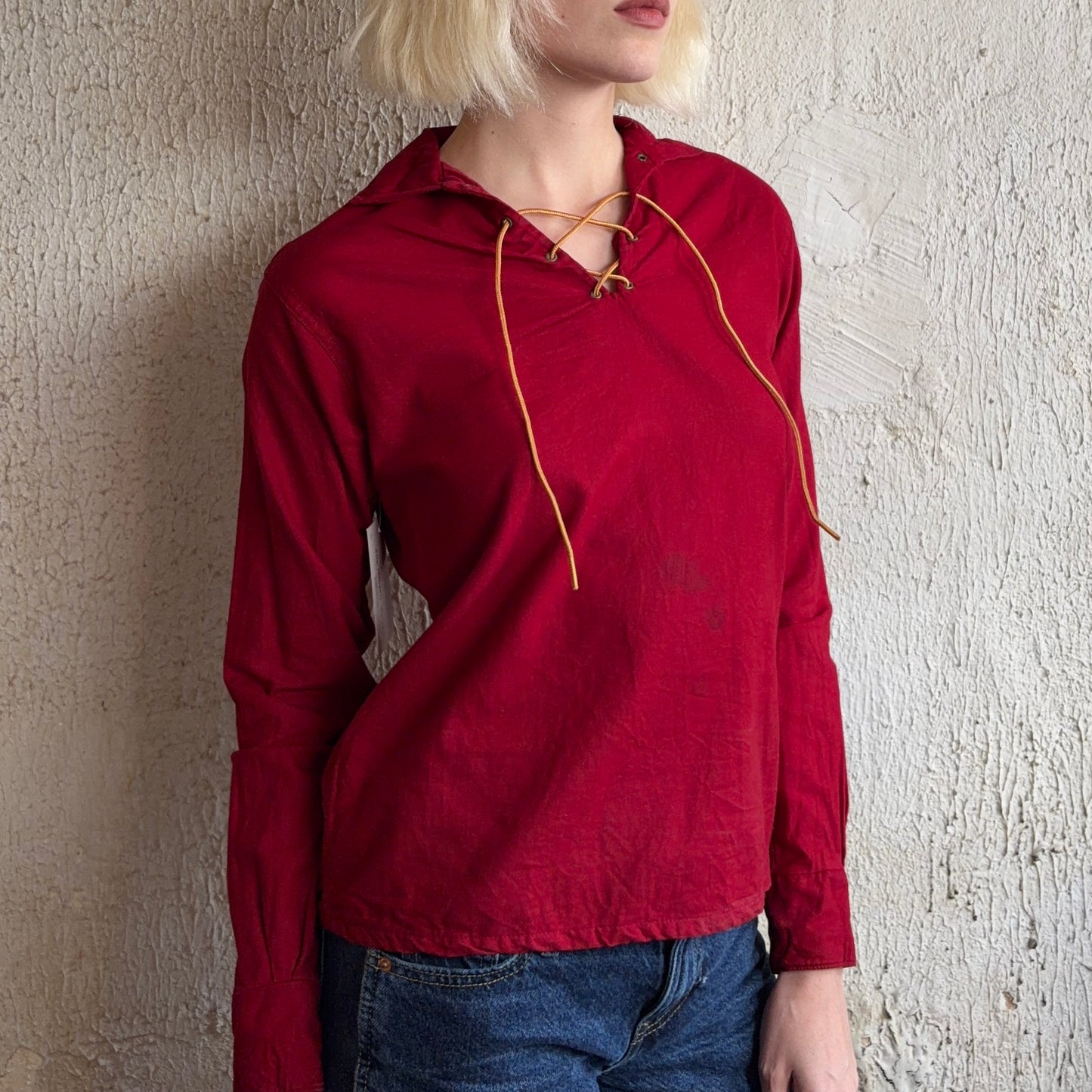 Cord Tie Maroon Top M