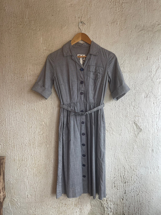 Black Checkered Dress S