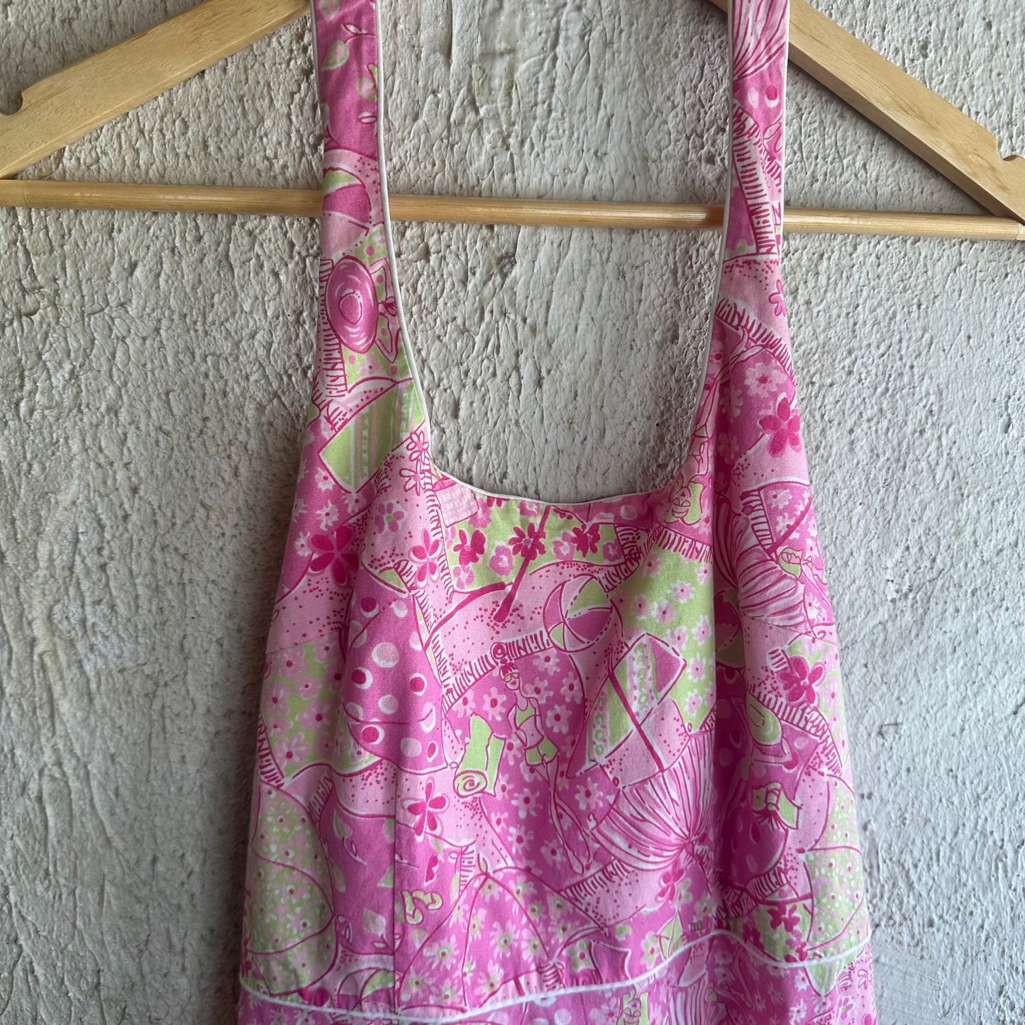 Y2K Pink Halter Beach Dress S