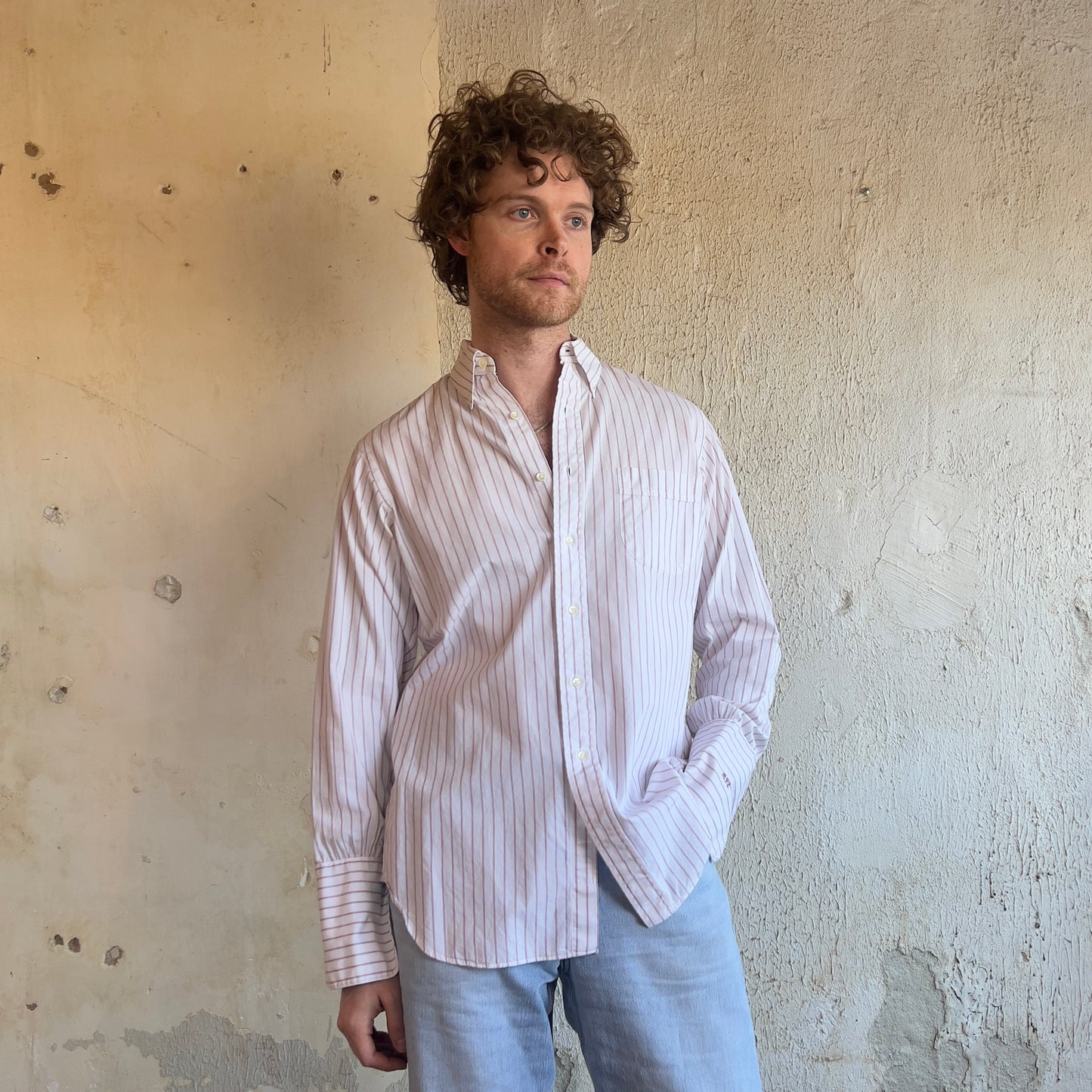 VTG Red and White Pinstripe Shirt