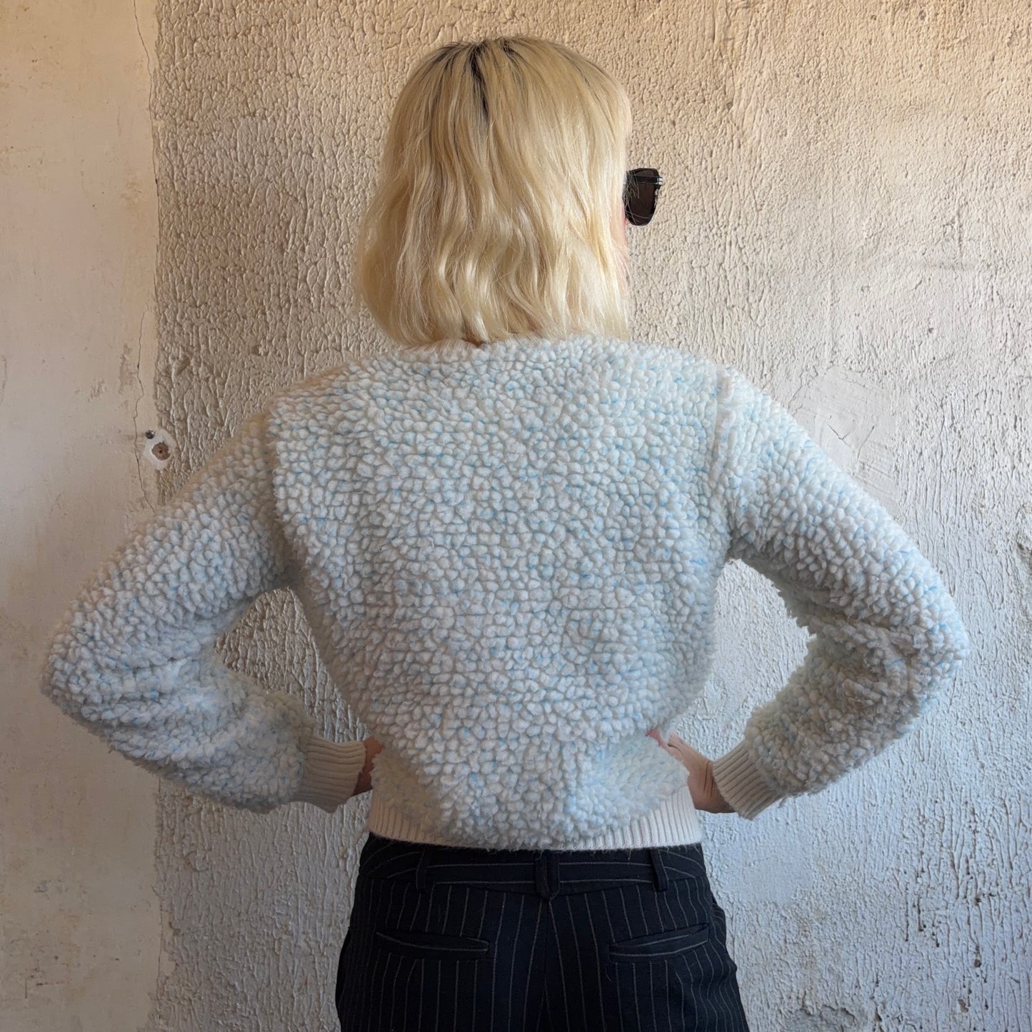 Sherpa Blue & White Sweater S
