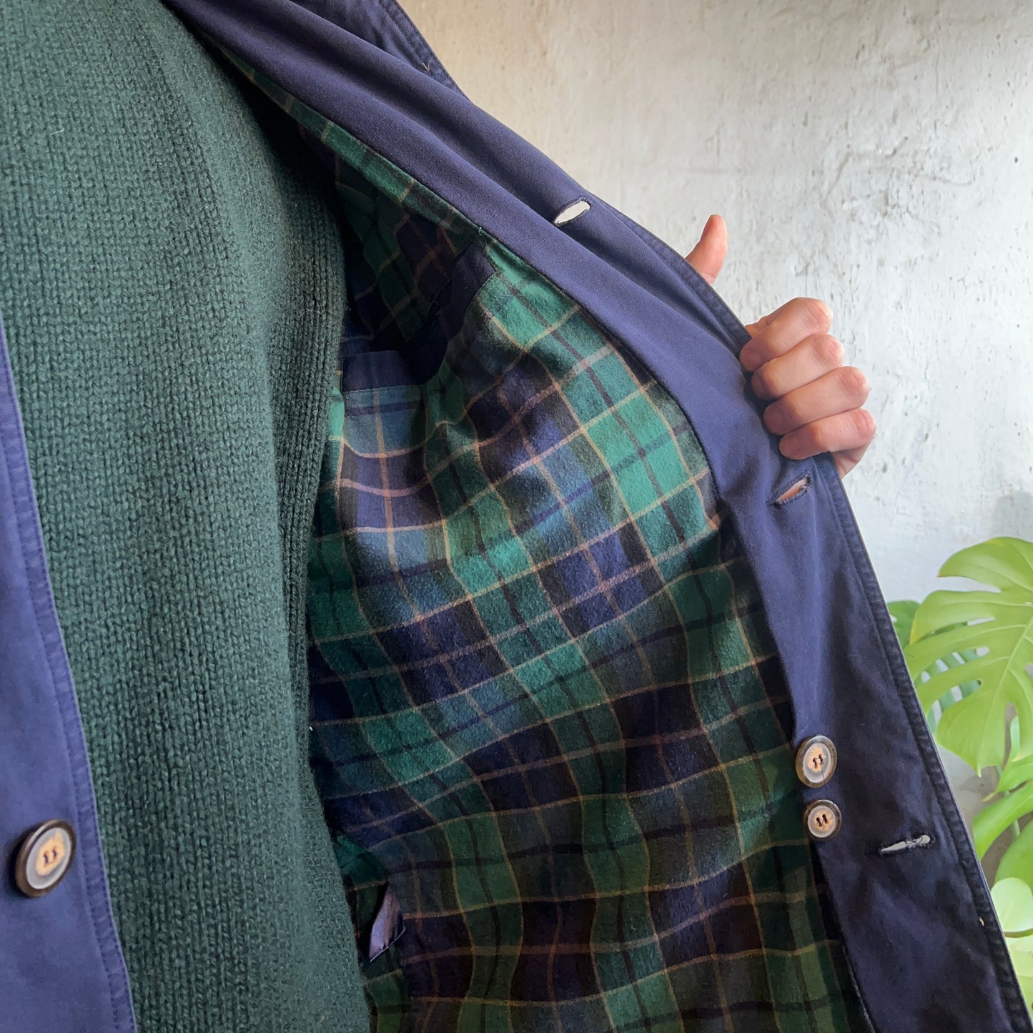 Navy blue barn jacket