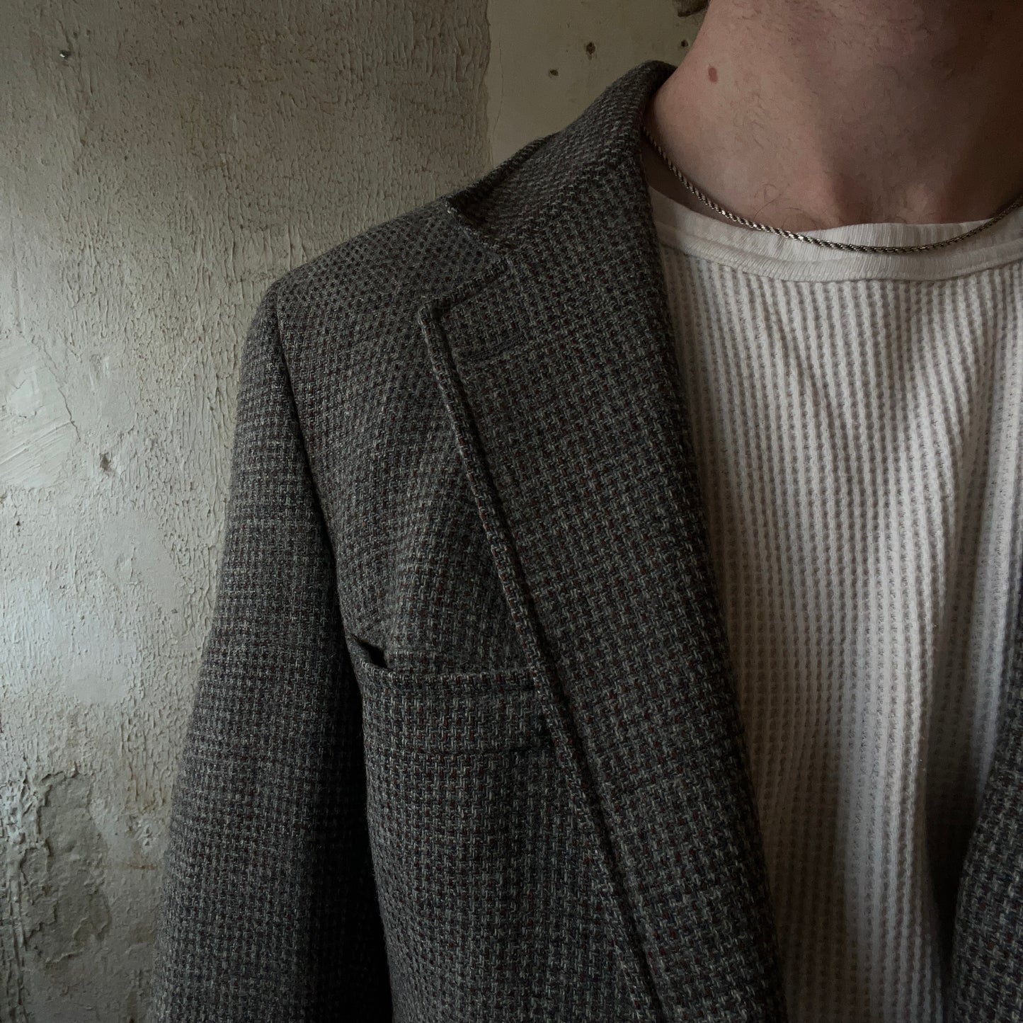 IVEY LEAGUE GREY & BROWN WOOL BLAZER