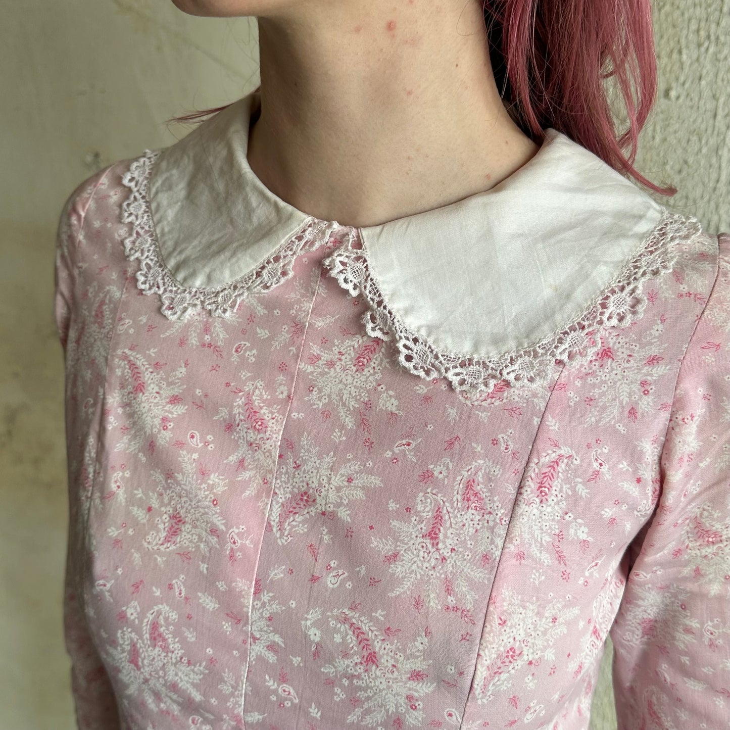 VTG Handmade Pink Dress XXS