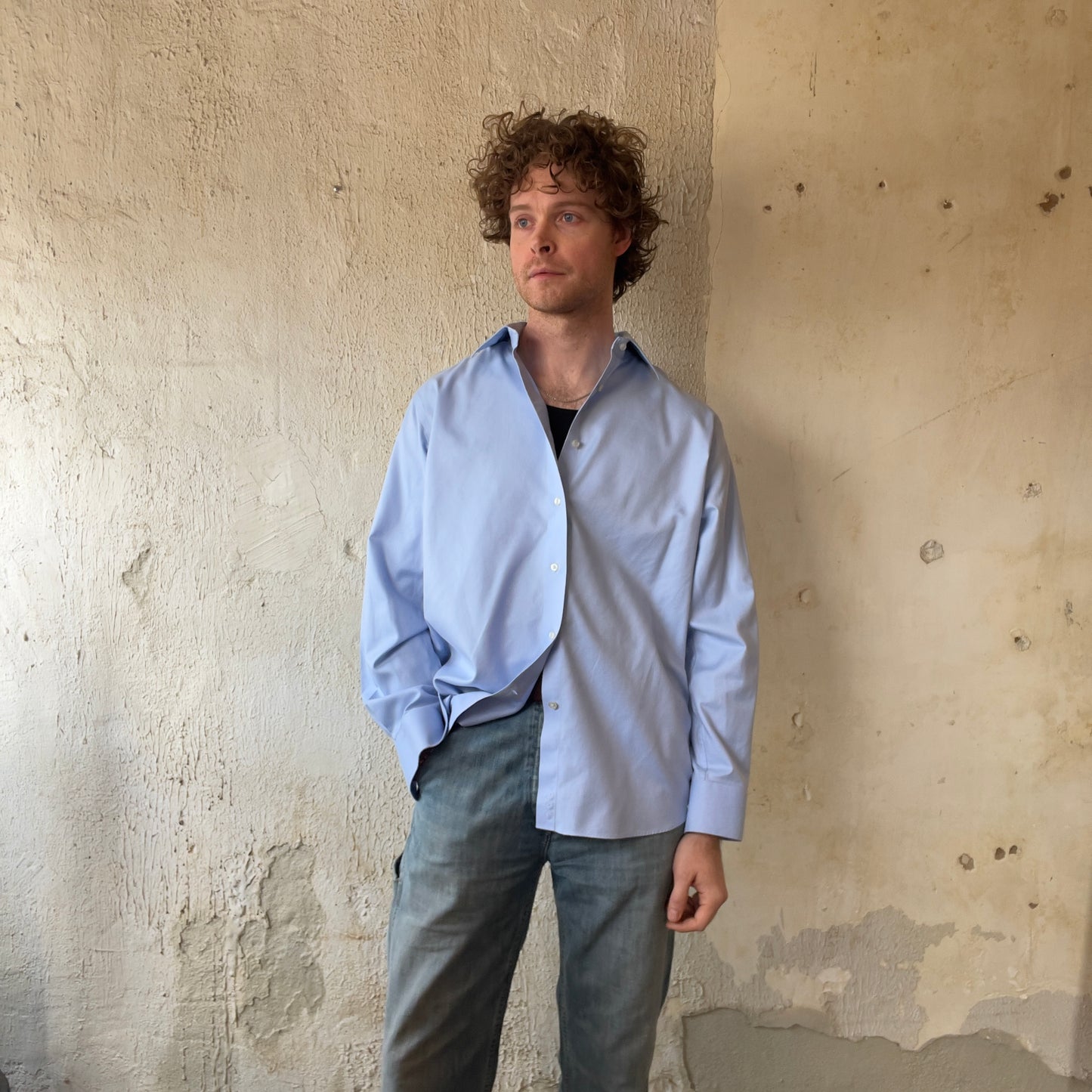 David Donohue Blue Button Up Shirt