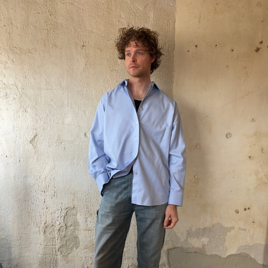 David Donohue Blue Button Up Shirt