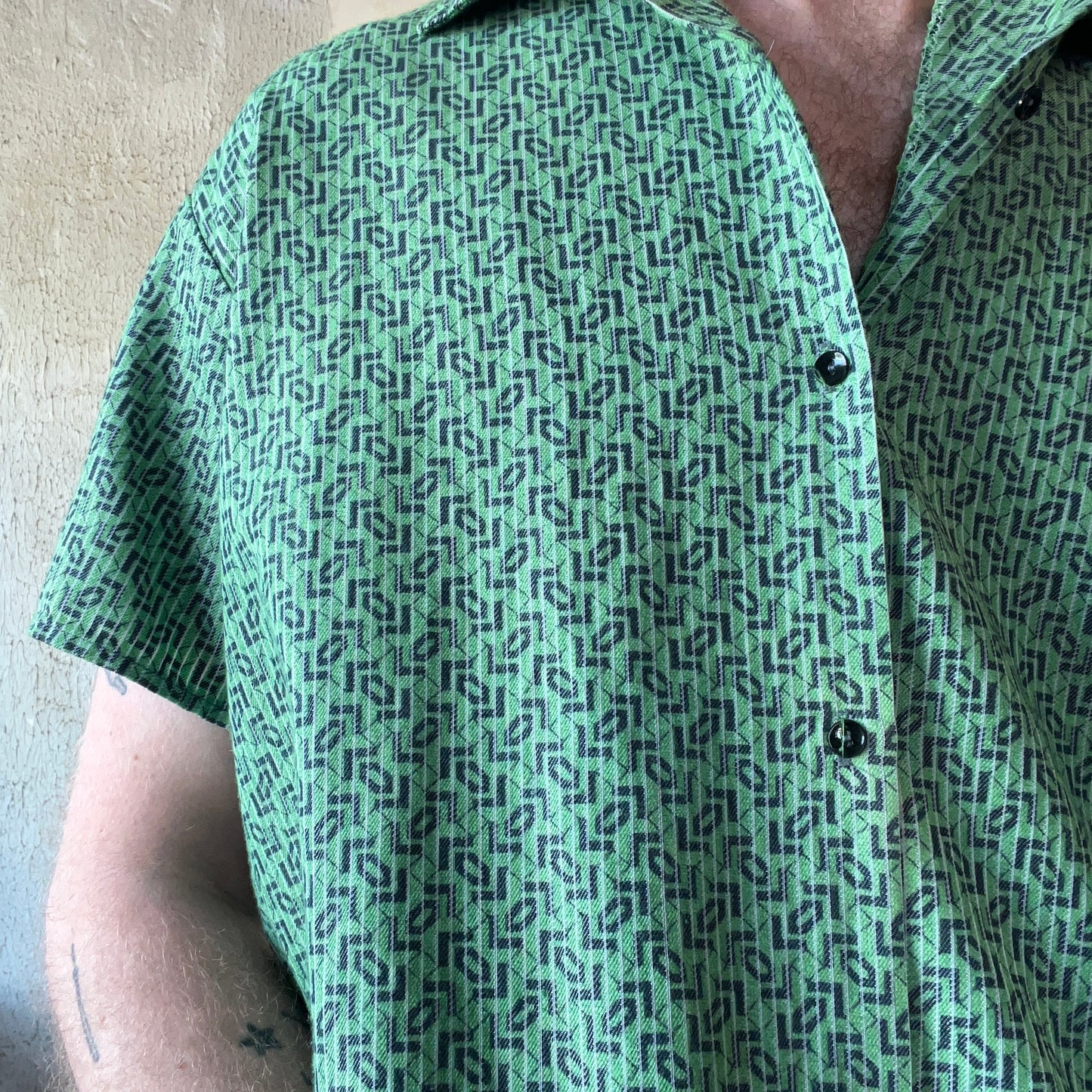 VTG Green Patterned Shirt