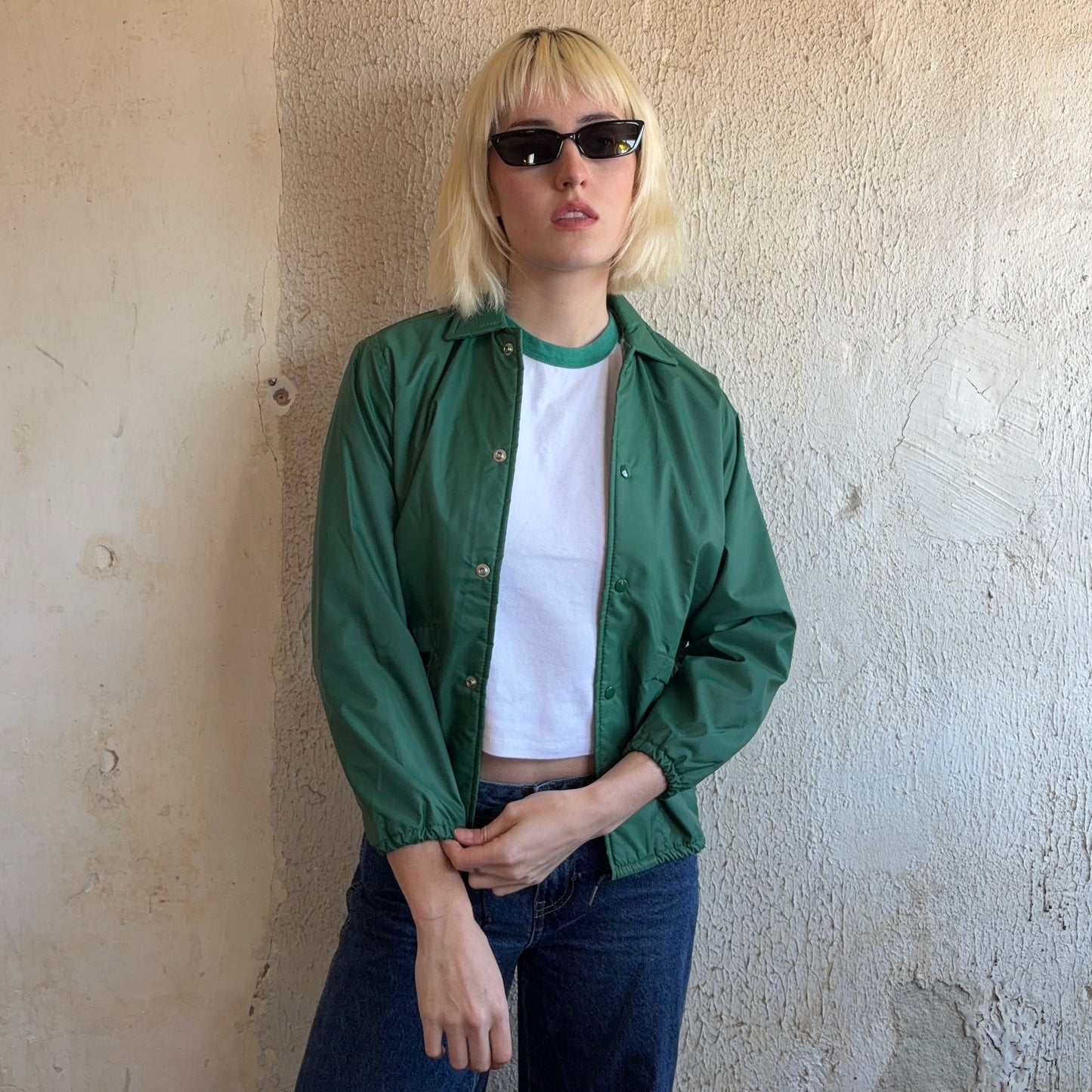 VTG Green Snapbutton Jacket XS