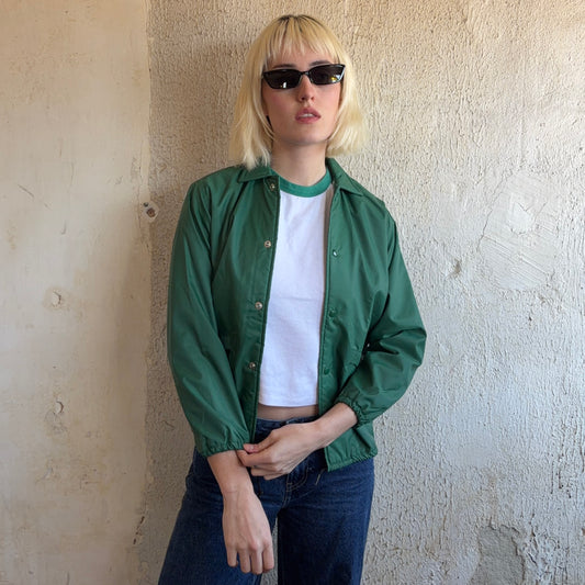 VTG Green Snapbutton Jacket XS