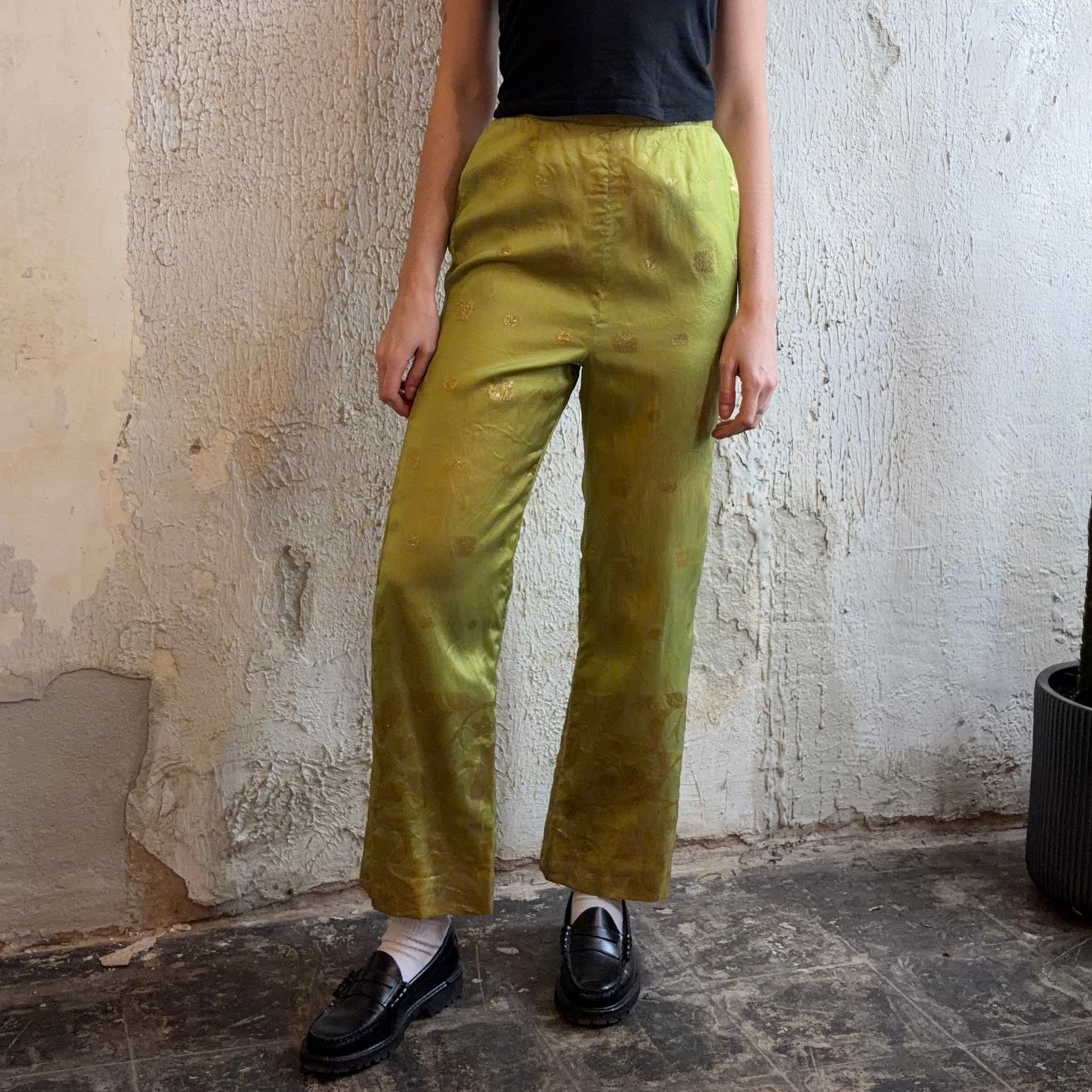 Lilli Diamond Green & Gold Pants 4