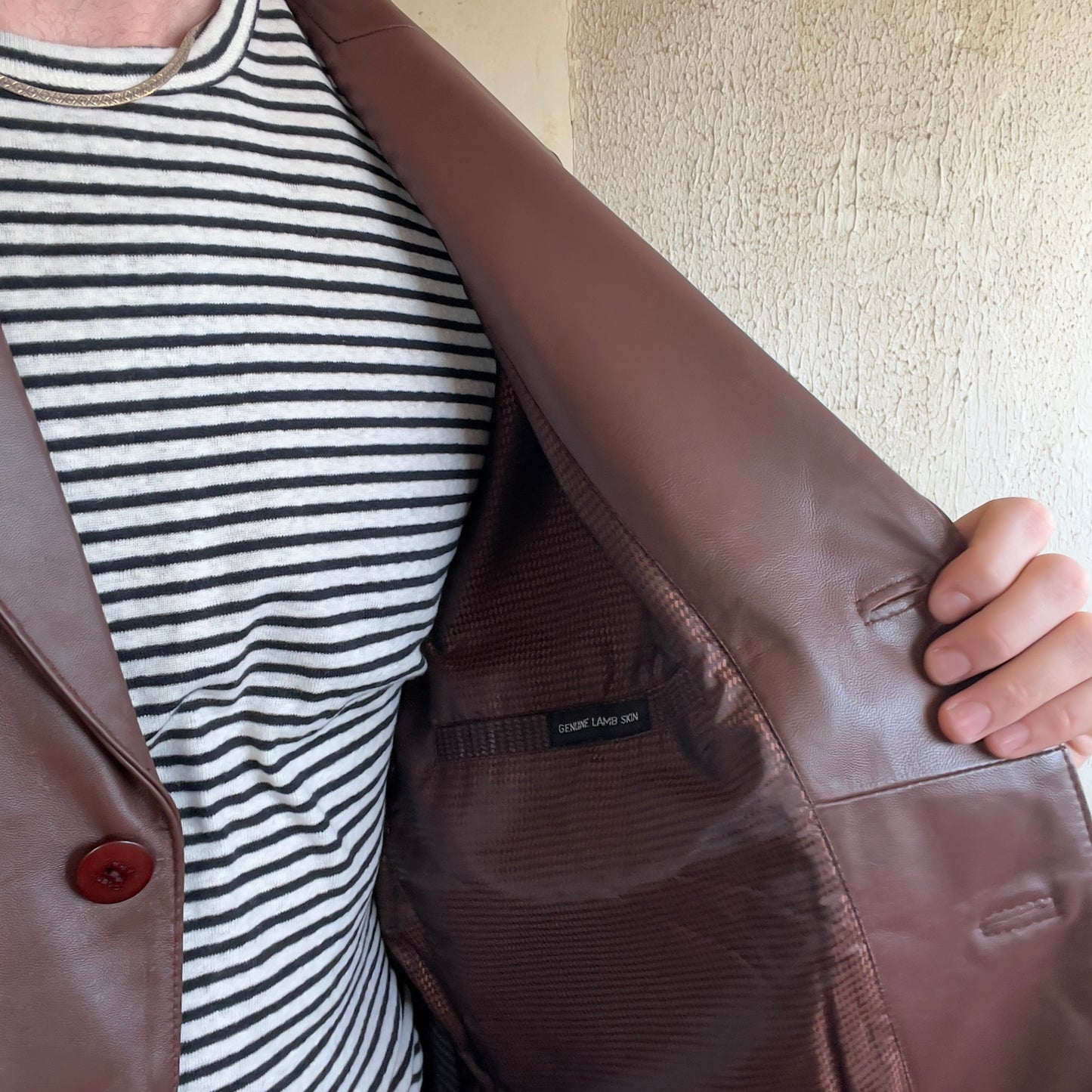 VTG JOSEPH BARRY BROWN LEATHER COAT