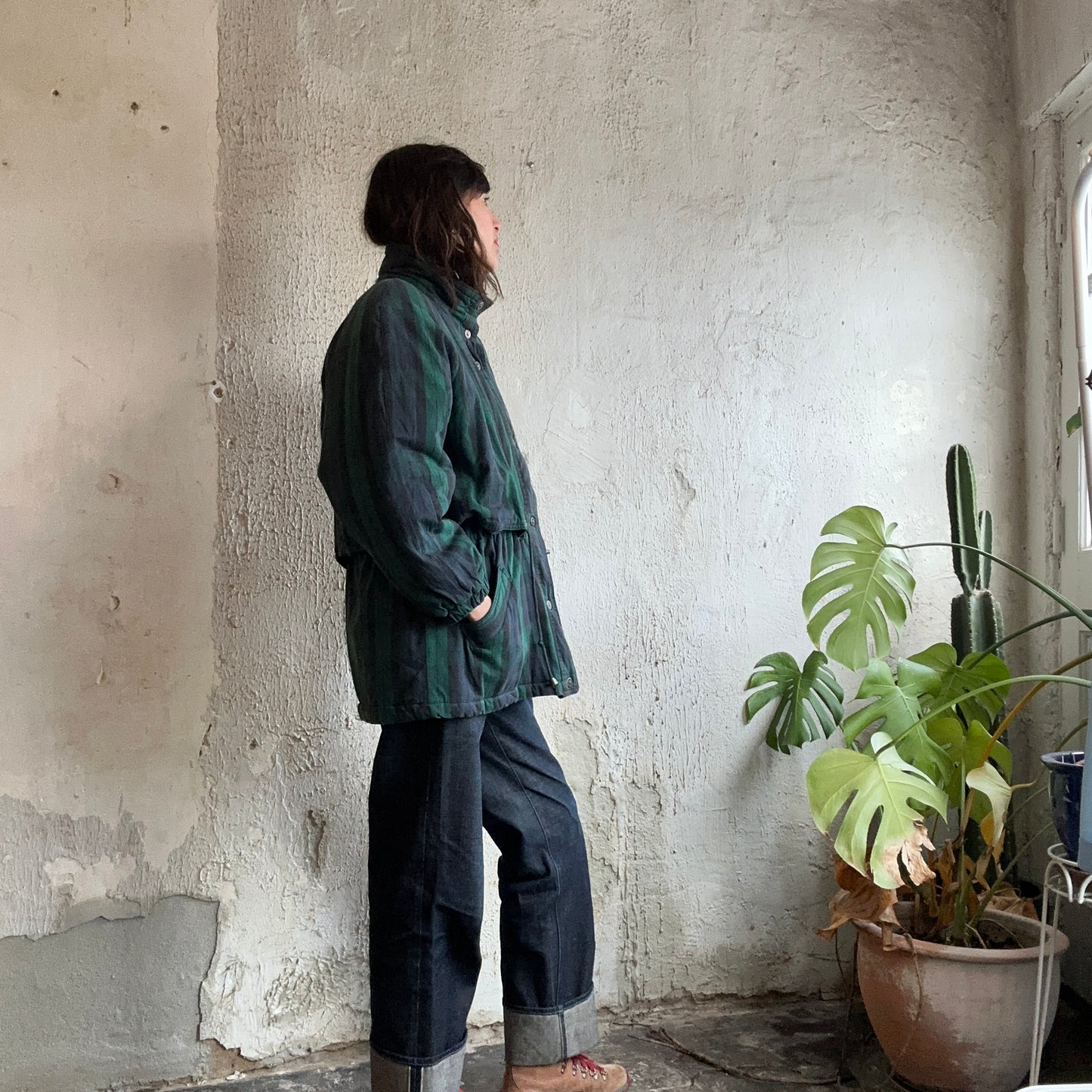 VTG Green/Blue Plaid Jacket