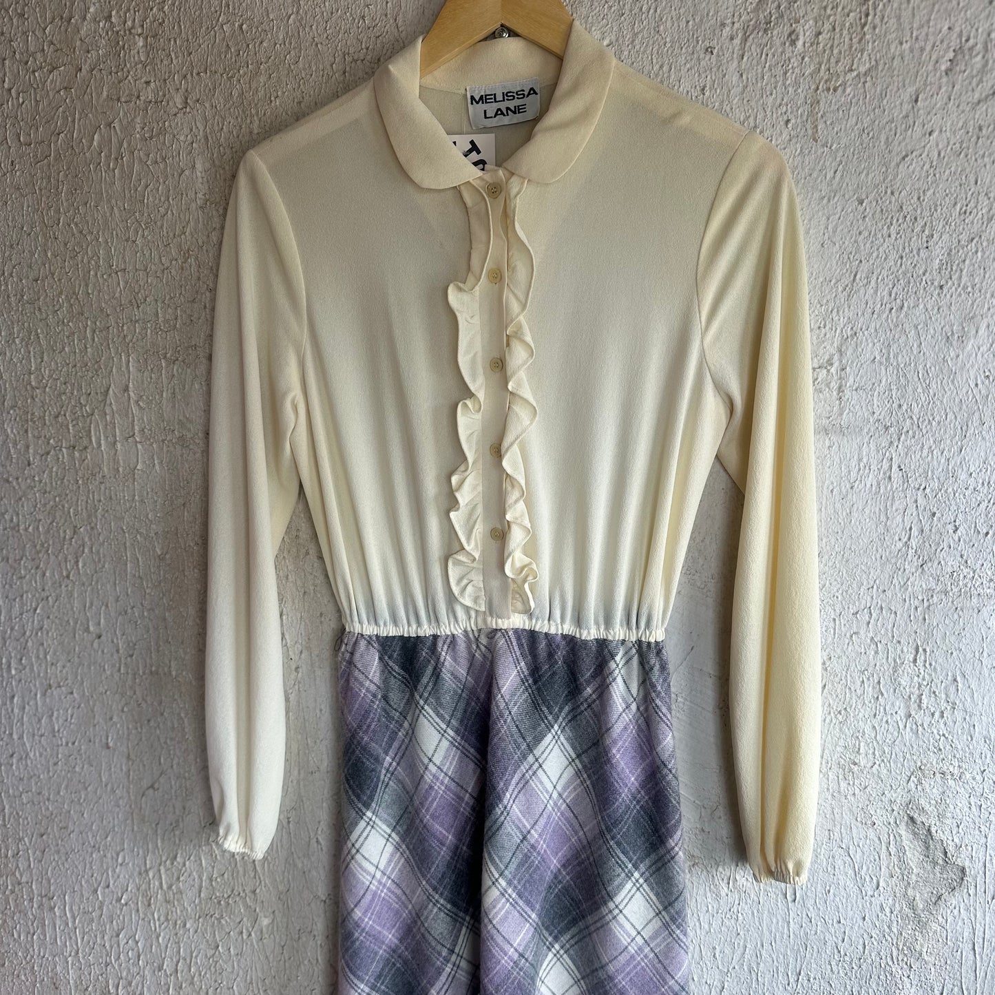 Melissa Lane Ruffle Plaid Dress M