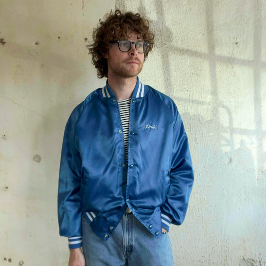 VTG “LINDA” BLUE BOMBER JACKET