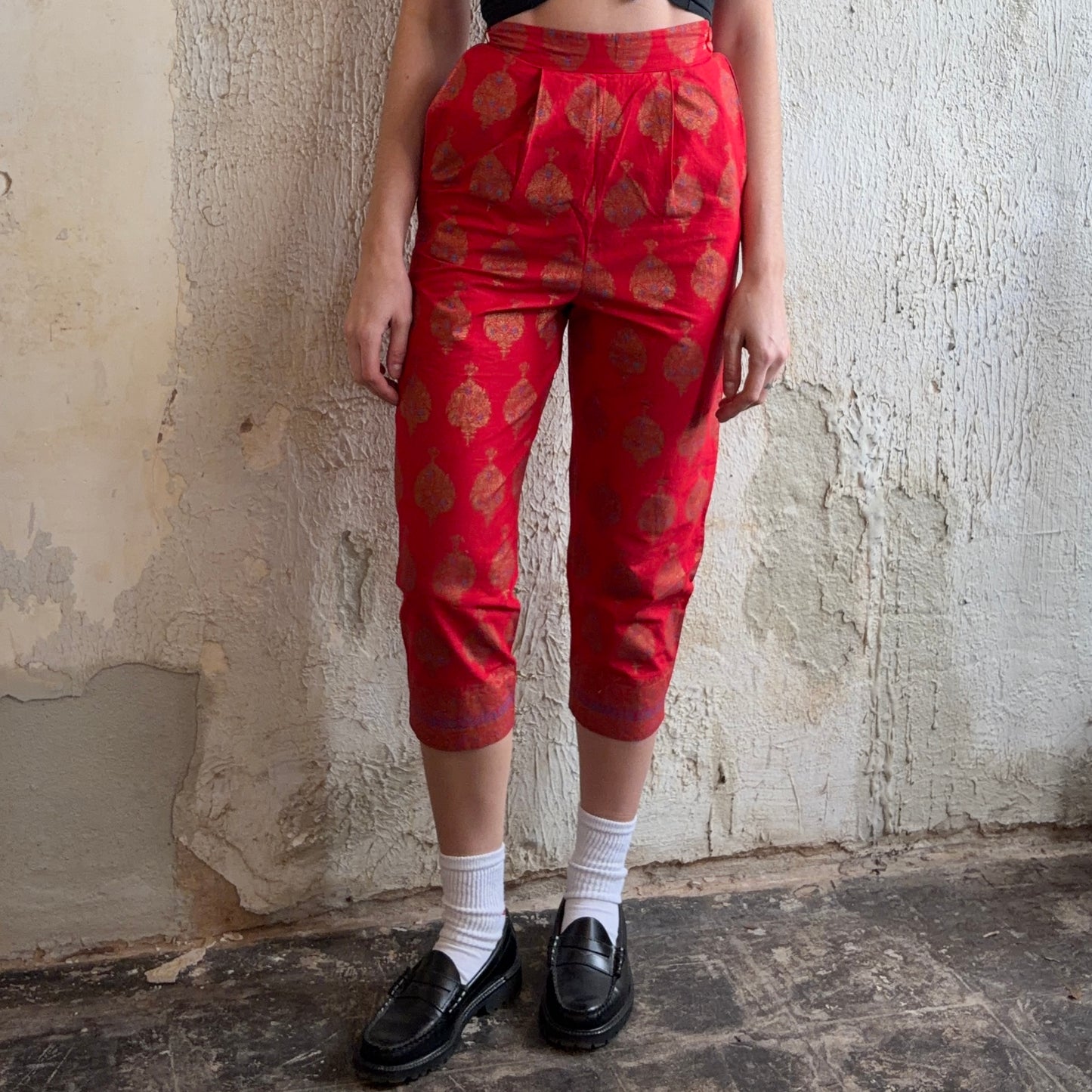 VTG Red Pattern Pants 0