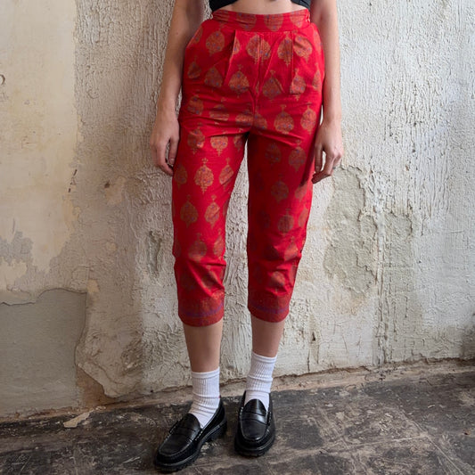 VTG Red Pattern Pants 0