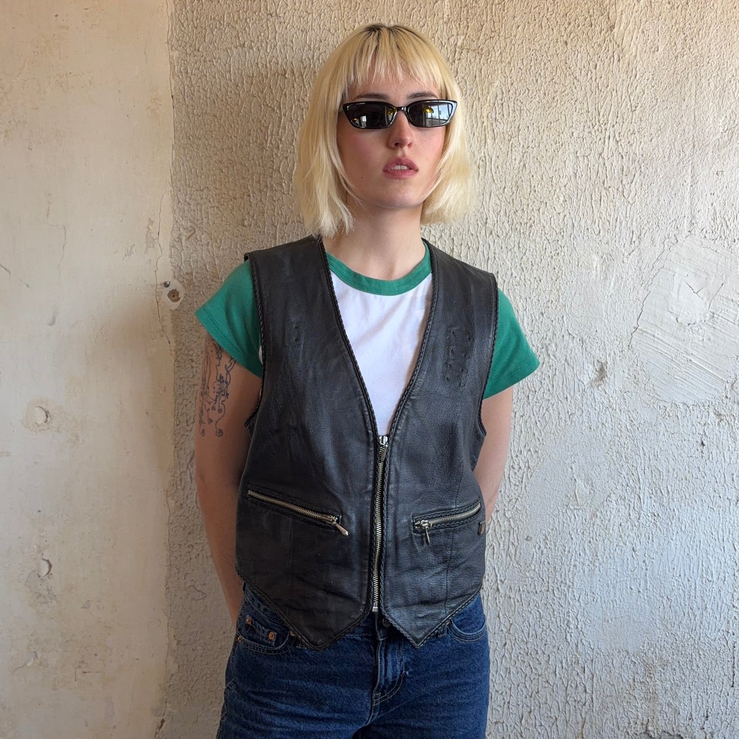 Harley Leather Vest L