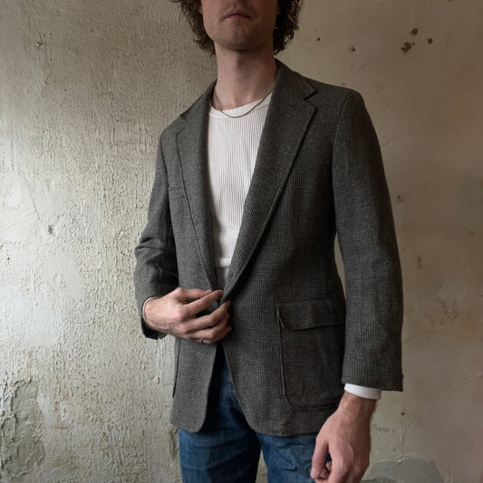 IVEY LEAGUE GREY & BROWN WOOL BLAZER