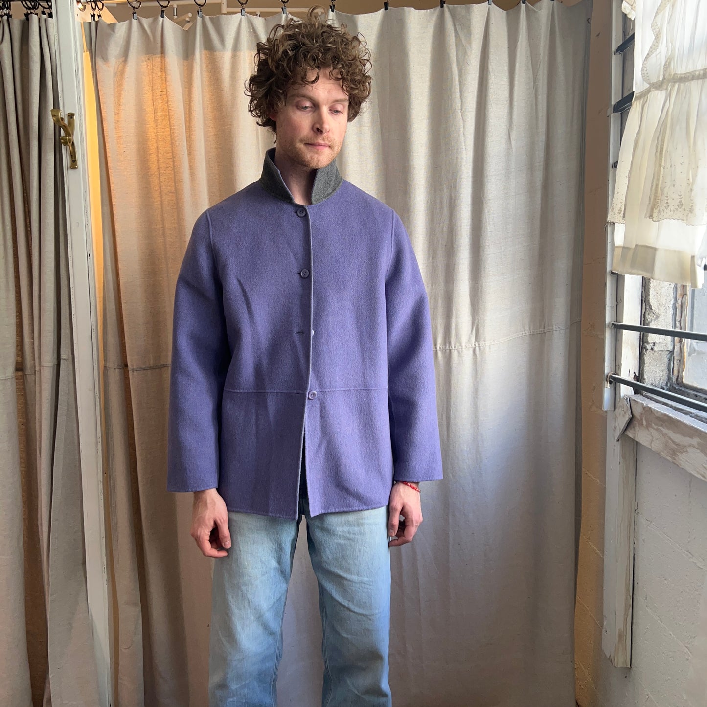Reversible Purple and Grey Jacket