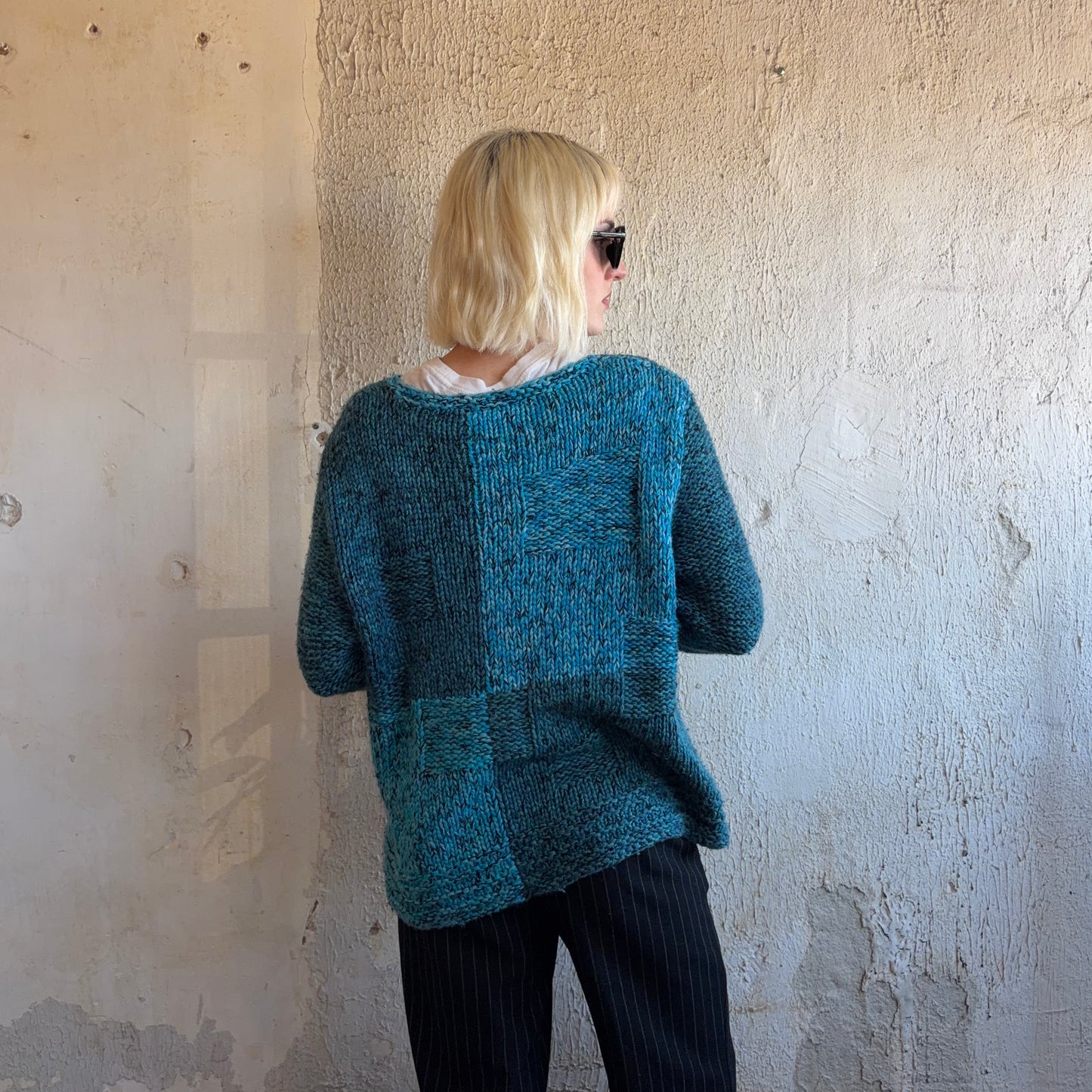 Sigrid Olsen Blue Sweater XL